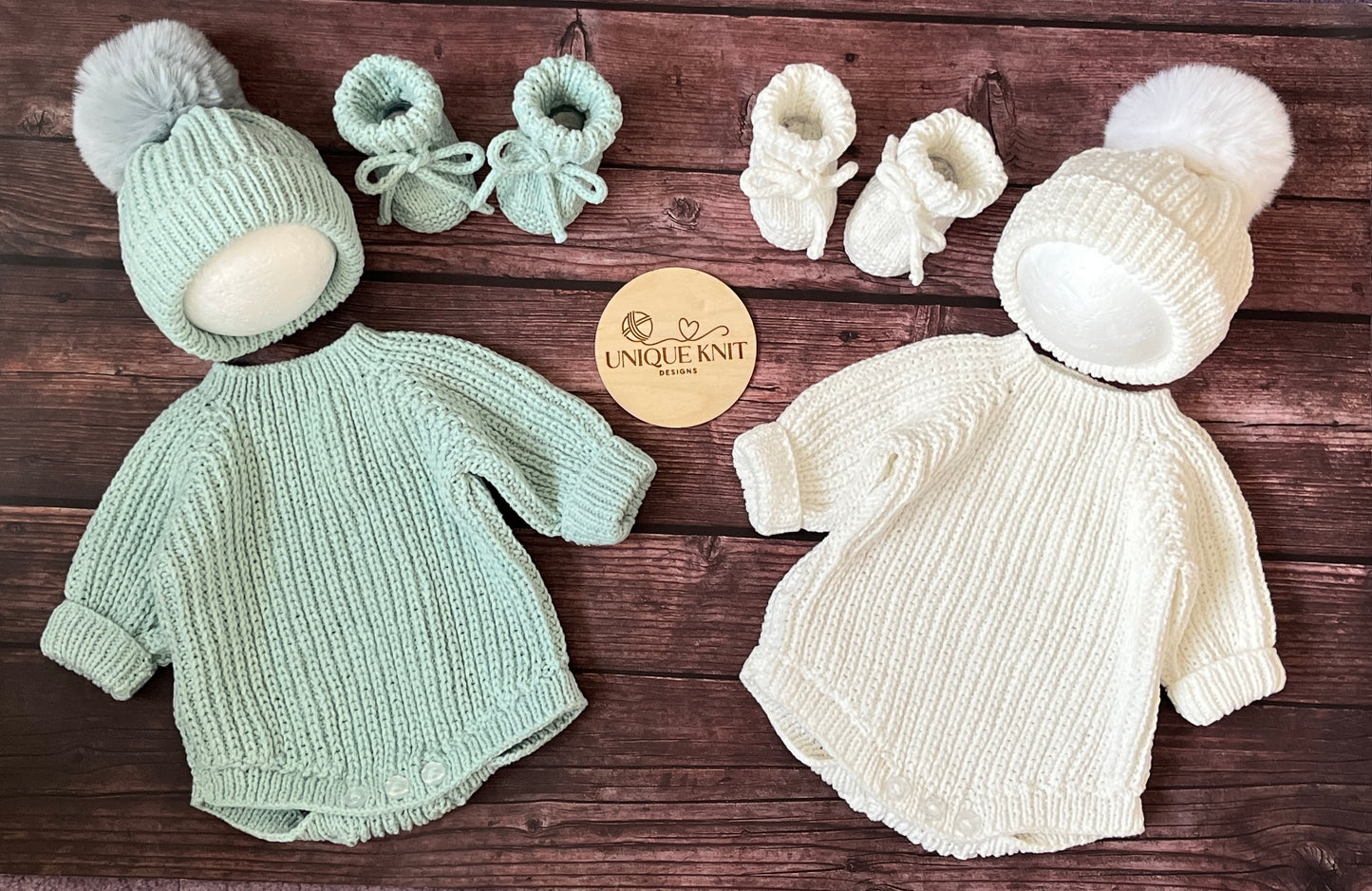 "Snuggles” 3 piece Knitting pattern set for Reborn doll 19 -24” or 0-6 Month Old Baby
