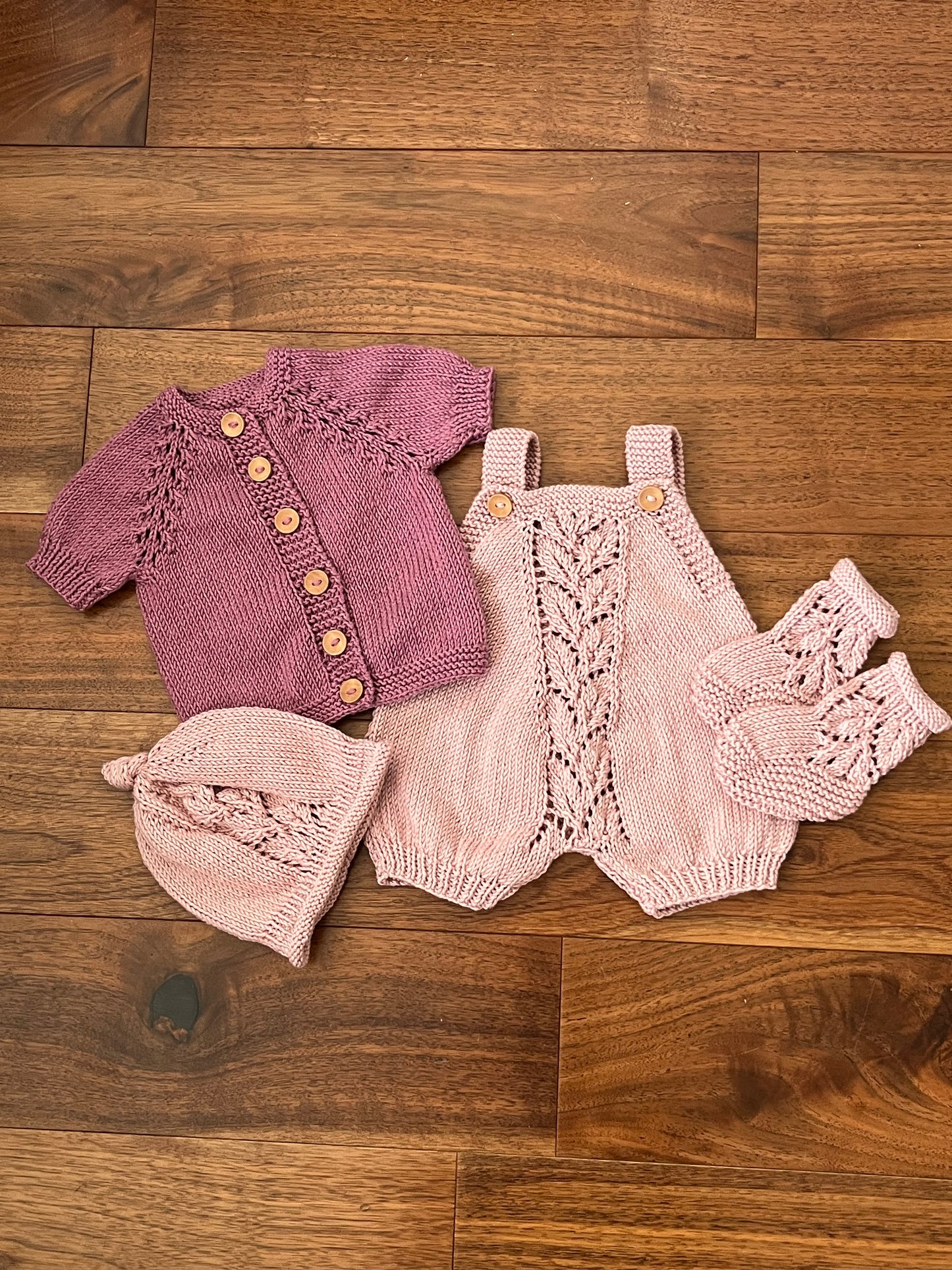 "Fern” 4 Piece Knitting pattern set for Reborn doll 16 -22” or 0-3 Month Old Baby