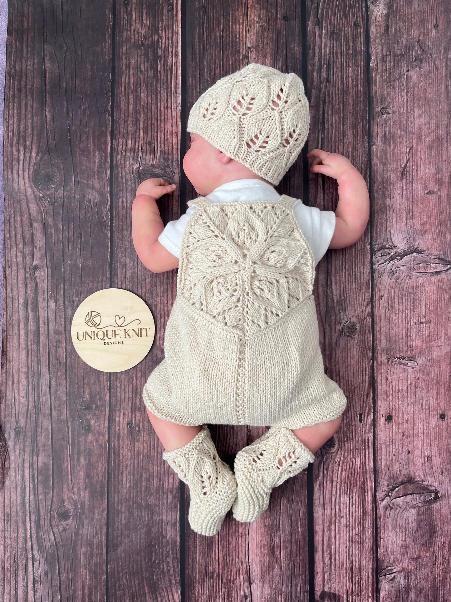 "Starlight” 3 Piece Knitting pattern set for Reborn doll 16 -22” or 0-3 Month Old Baby