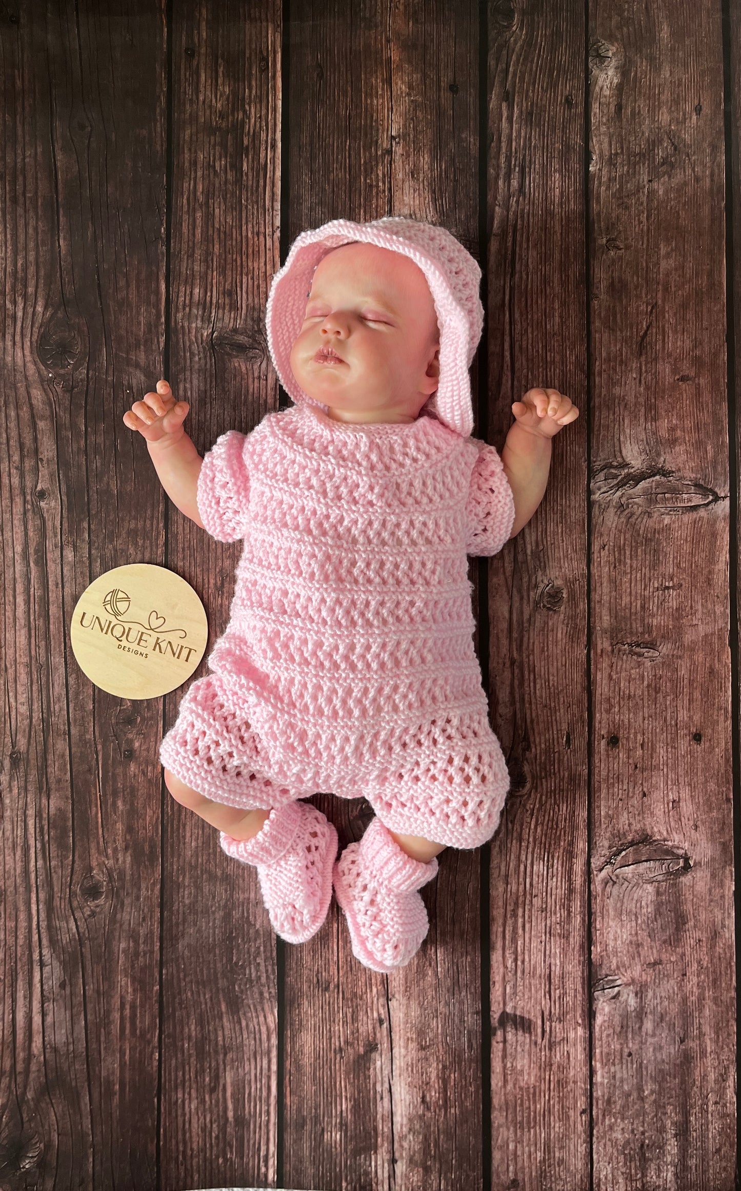 "Malibu” Multi Piece set knitting pattern for reborn doll 16-22" or 0-3 month old baby
