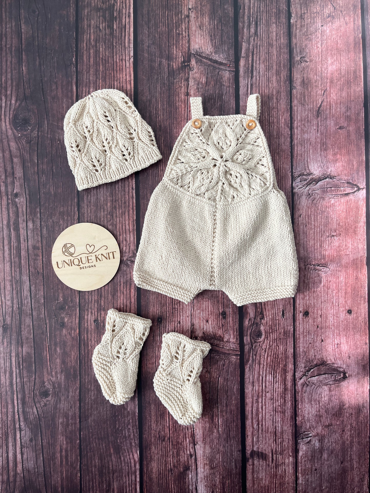 "Starlight” 3 Piece Knitting pattern set for Reborn doll 16 -22” or 0-3 Month Old Baby