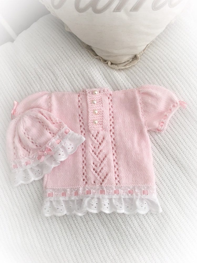"Sweetpea ” Angel Set Knitting pattern for Reborn doll 16 -22” or 0-3 Mth Old Baby