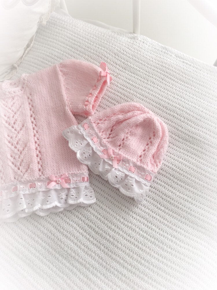 "Sweetpea ” Angel Set Knitting pattern for Reborn doll 16 -22” or 0-3 Mth Old Baby