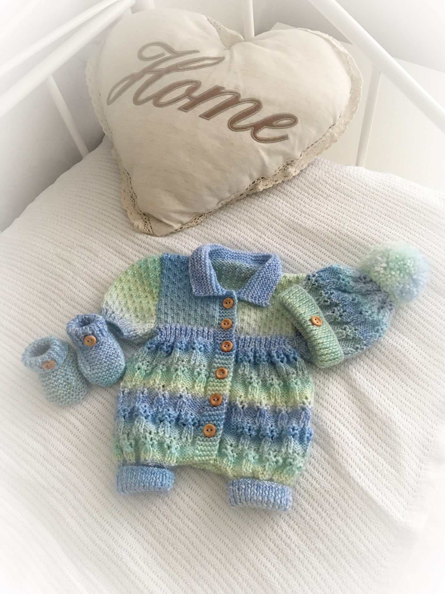 "Bluebell ” Romper Knitting pattern for Reborn doll 16 -22” or 0-3 Mth Old Baby