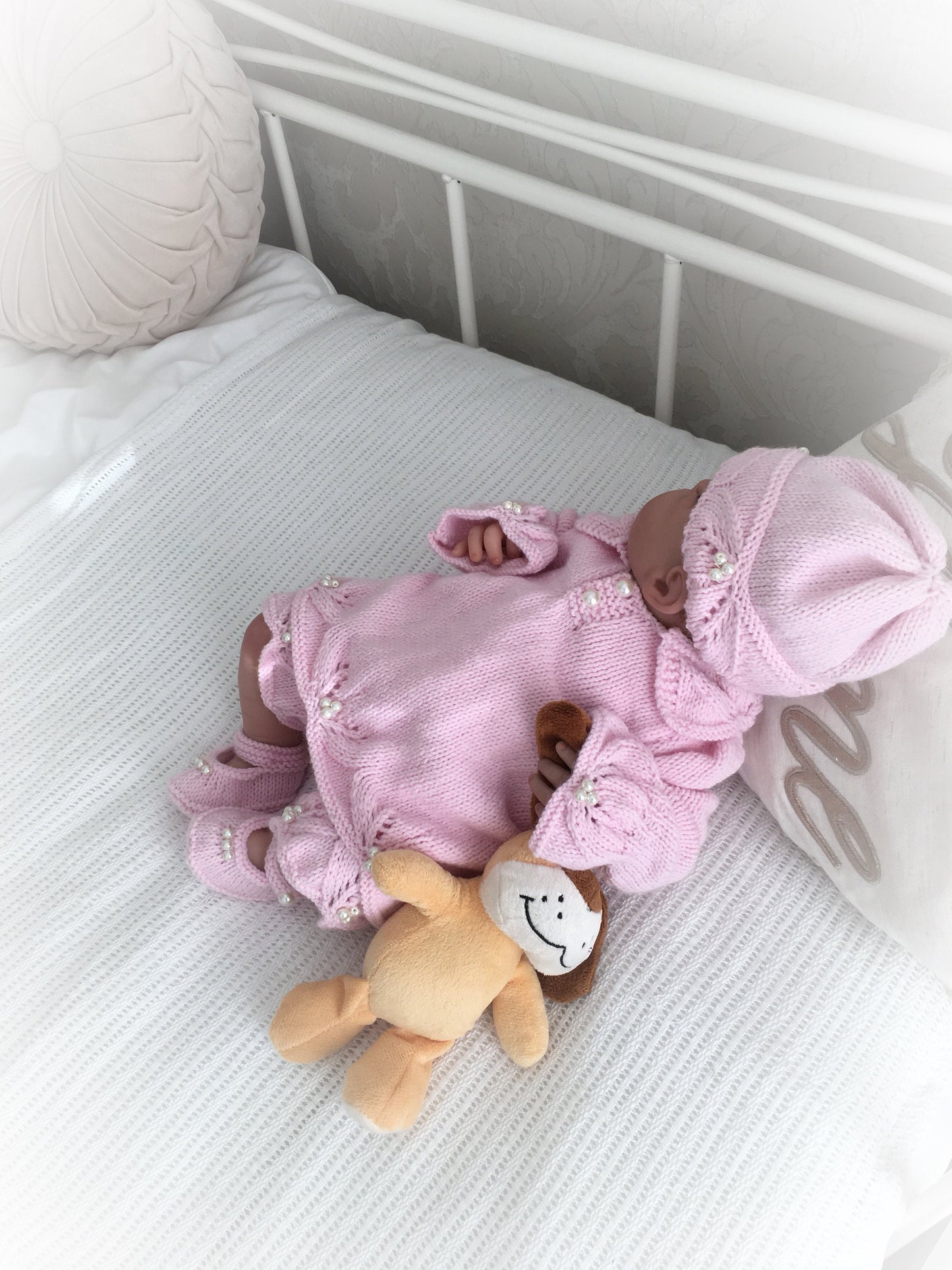 "Sunflower ” Angel Set Knitting pattern for Reborn doll 16 -22” or 0-3 Mth Old Baby