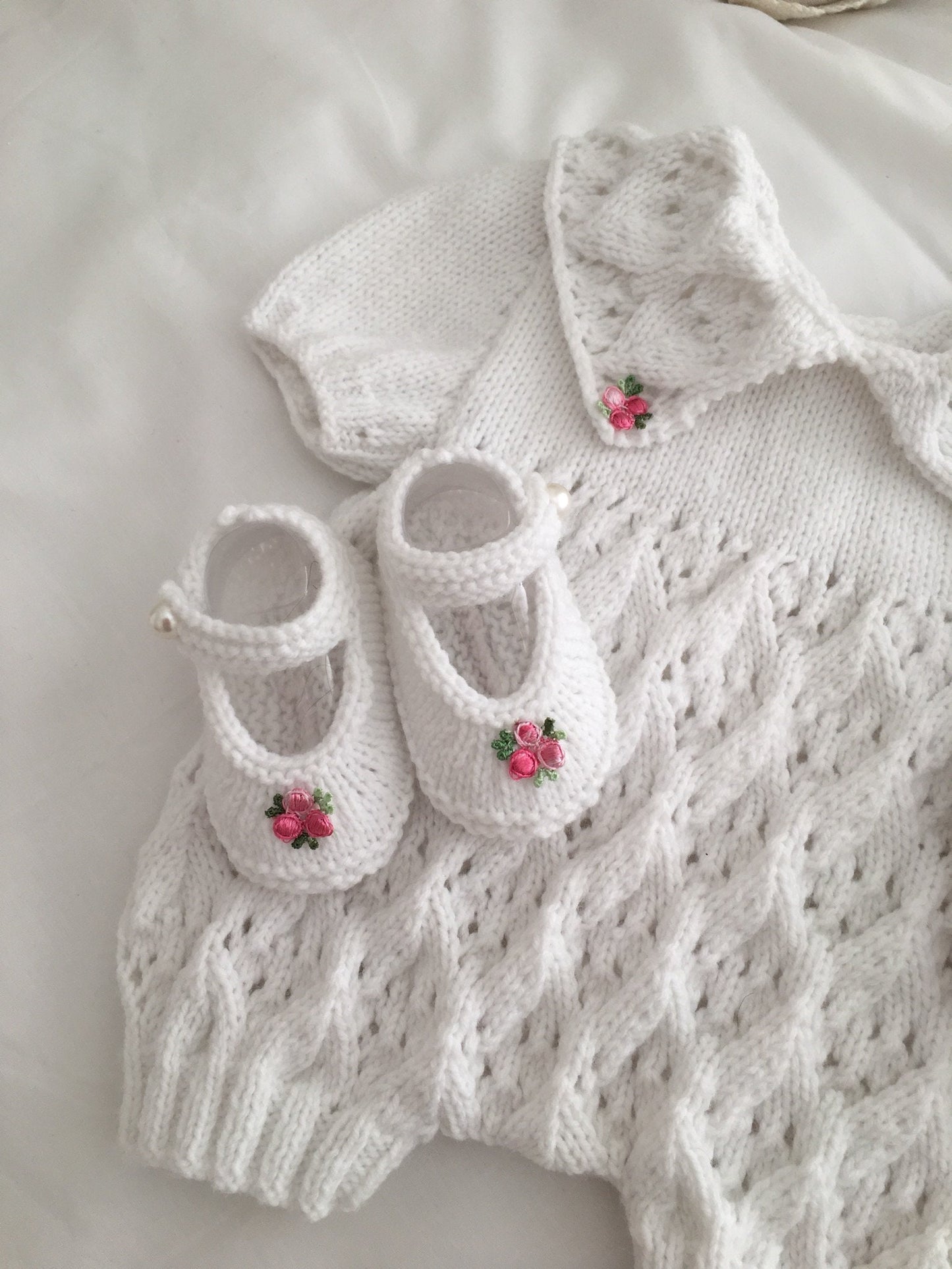 "Lillies ” Romper Knitting pattern for Reborn doll 16 -22” or 0-3 Mth Old Baby