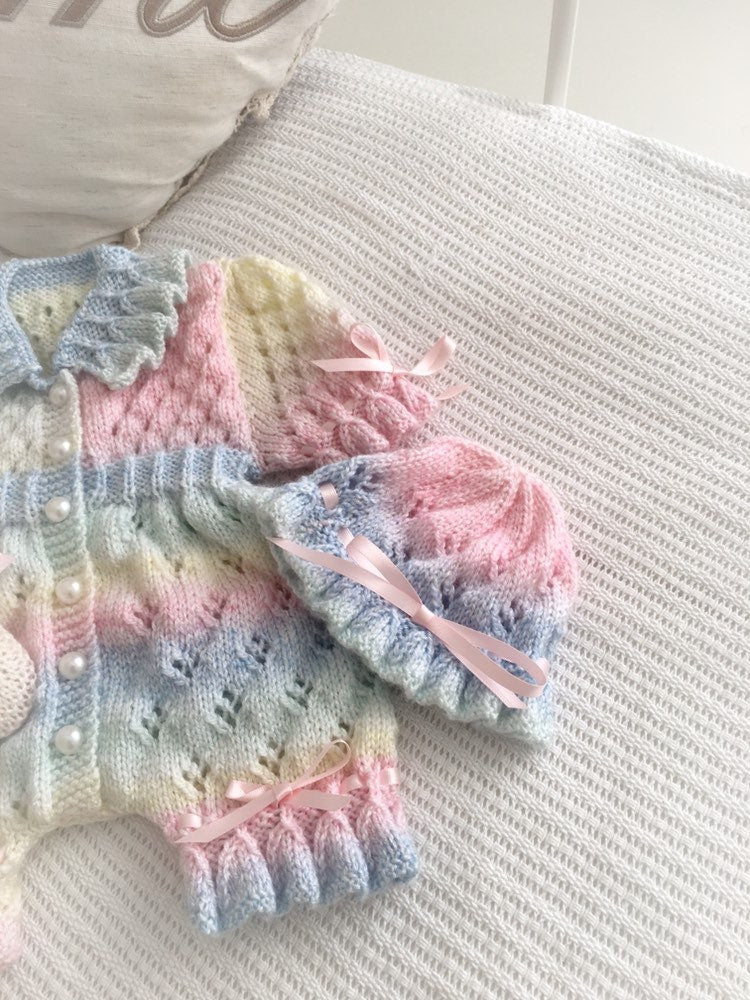 "Blossom ” Romper Knitting pattern for Reborn doll 16 -22” or 0-3 Mth Old Baby