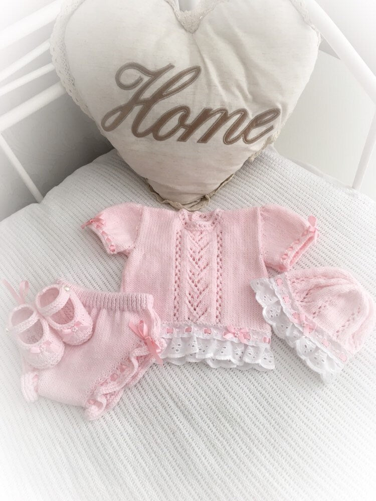 "Sweetpea ” Angel Set Knitting pattern for Reborn doll 16 -22” or 0-3 Mth Old Baby
