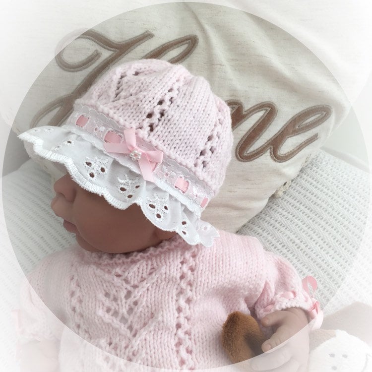 "Sweetpea ” Angel Set Knitting pattern for Reborn doll 16 -22” or 0-3 Mth Old Baby