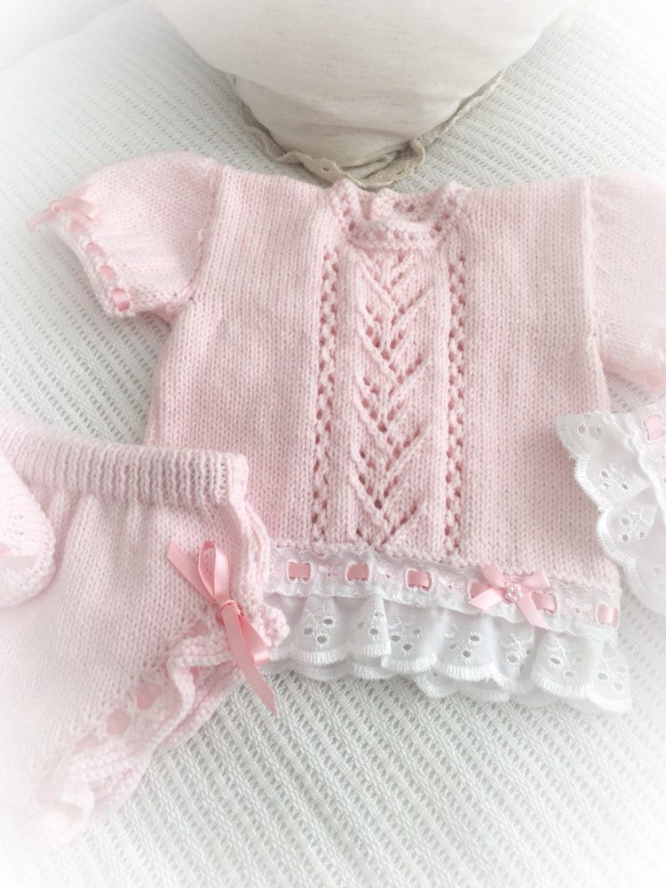 "Sweetpea ” Angel Set Knitting pattern for Reborn doll 16 -22” or 0-3 Mth Old Baby