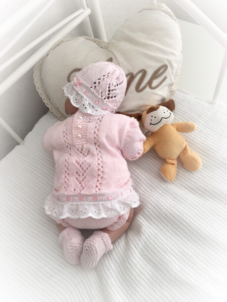 "Sweetpea ” Angel Set Knitting pattern for Reborn doll 16 -22” or 0-3 Mth Old Baby