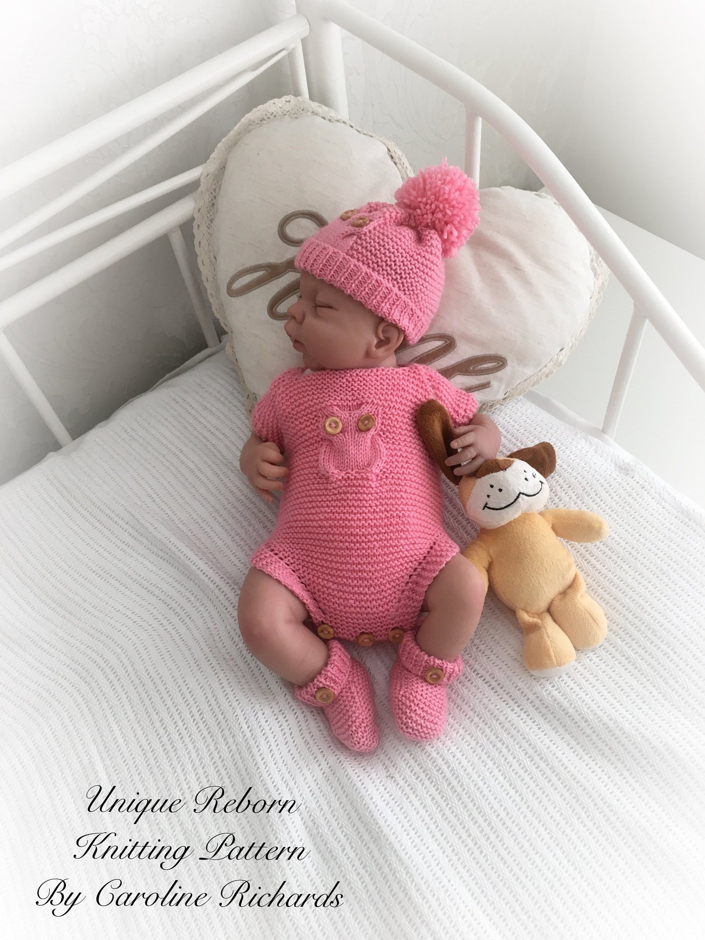 "Buttercup ” Romper Knitting pattern for Reborn doll 16 -22” or 0-3 Mth Old Baby