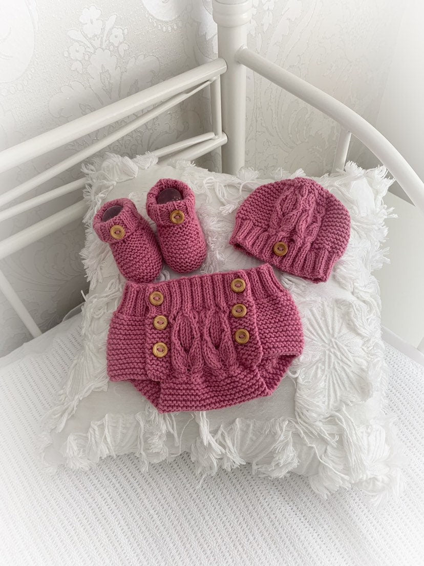 "Orchid ” Set Knitting pattern for Reborn doll 16 -22” or 0-3 Mth Old Baby