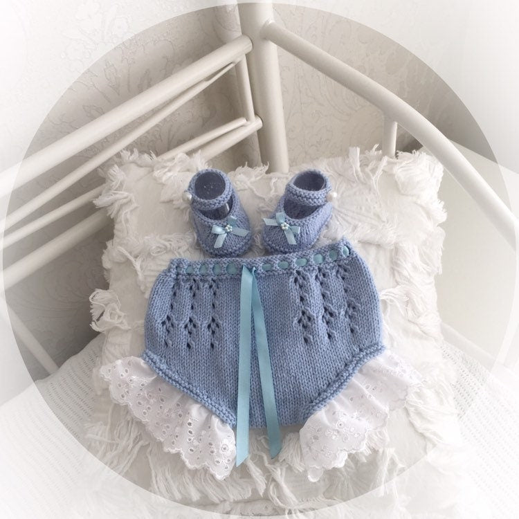 "Dahlia ” Angel Set Knitting pattern for Reborn doll 16 -22” or 0-3 Mth Old Baby