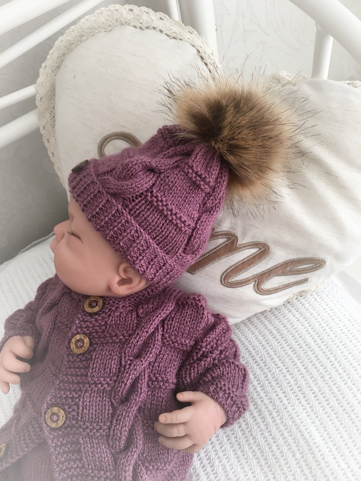 "Poppy ” 4 Piece Set Knitting pattern for Reborn doll 16 -22” or 0-3 Mth Old Baby