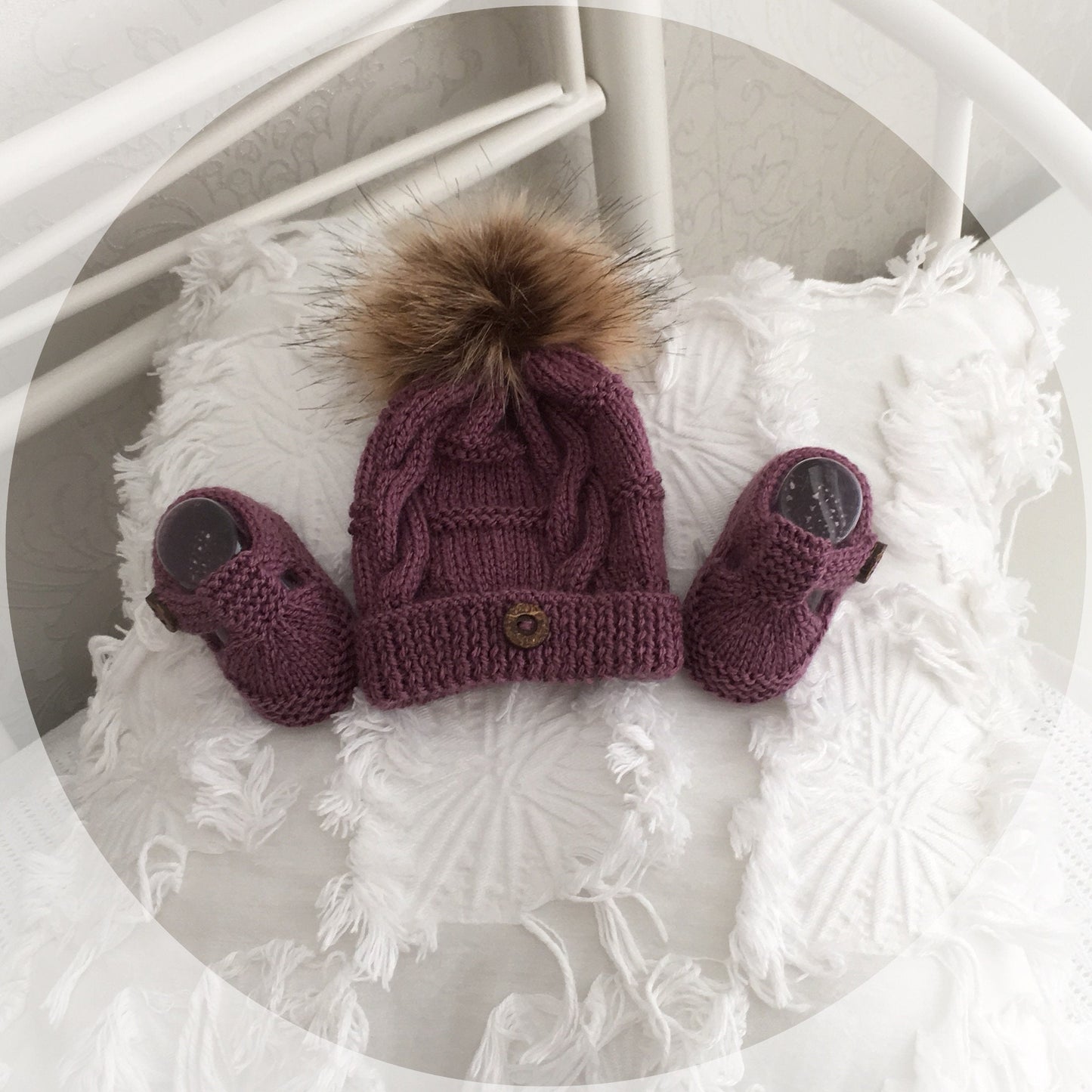 "Poppy ” 4 Piece Set Knitting pattern for Reborn doll 16 -22” or 0-3 Mth Old Baby