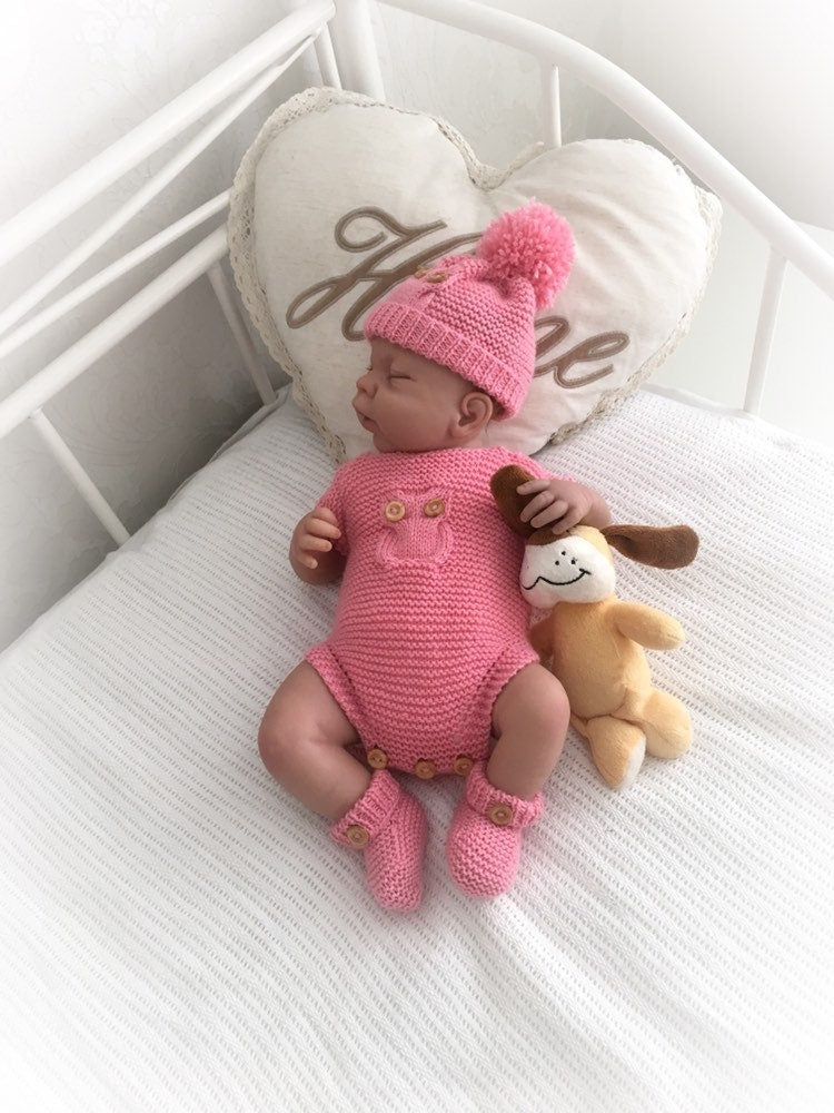 "Buttercup ” Romper Knitting pattern for Reborn doll 16 -22” or 0-3 Mth Old Baby