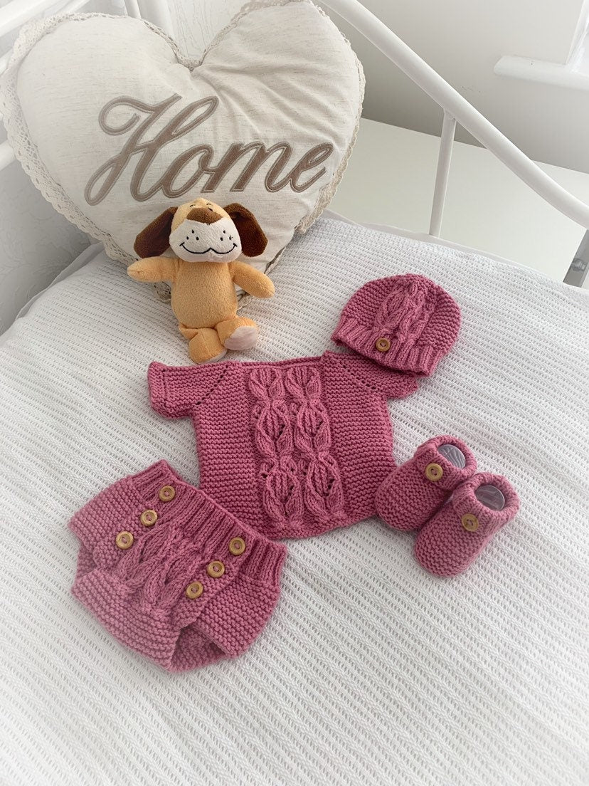 "Orchid ” Set Knitting pattern for Reborn doll 16 -22” or 0-3 Mth Old Baby