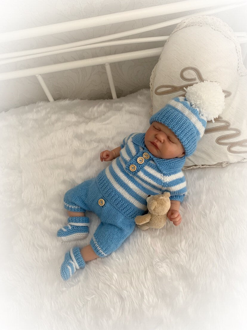 "Chestnut” Shorts and top Knitting pattern set for Reborn doll 16 -22” or 0-3 Mth Old Baby