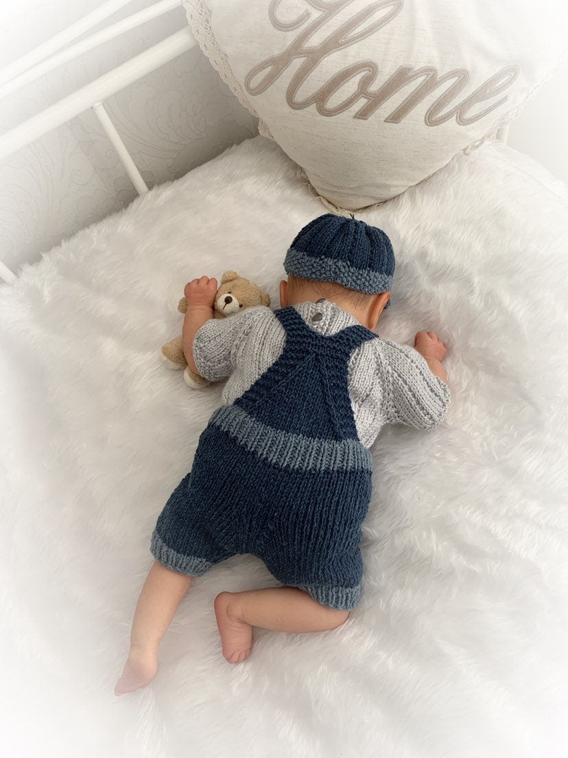 "Dandelion ” 4 Piece Set Knitting pattern for Reborn doll 16 -22” or 0-3 Mth Old Baby
