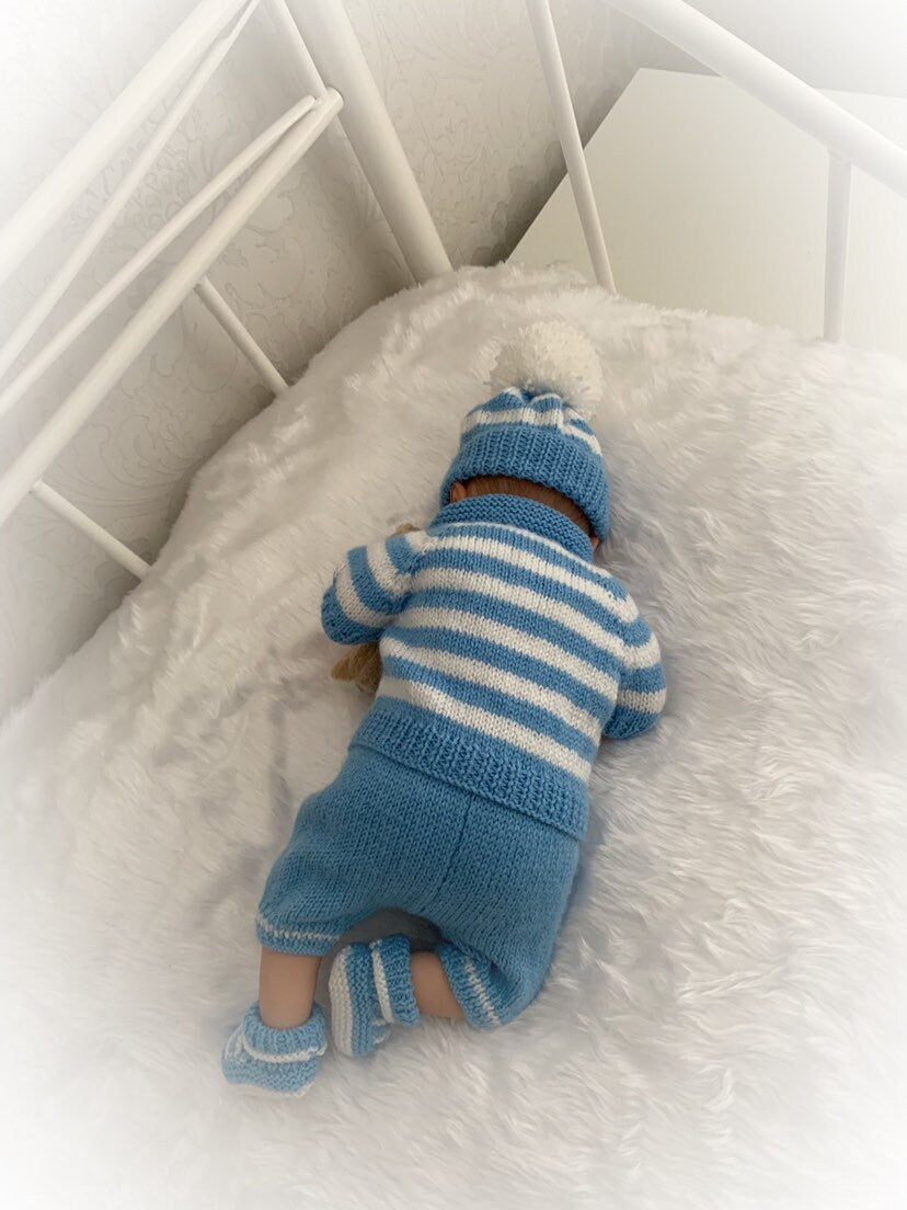 "Chestnut” Shorts and top Knitting pattern set for Reborn doll 16 -22” or 0-3 Mth Old Baby