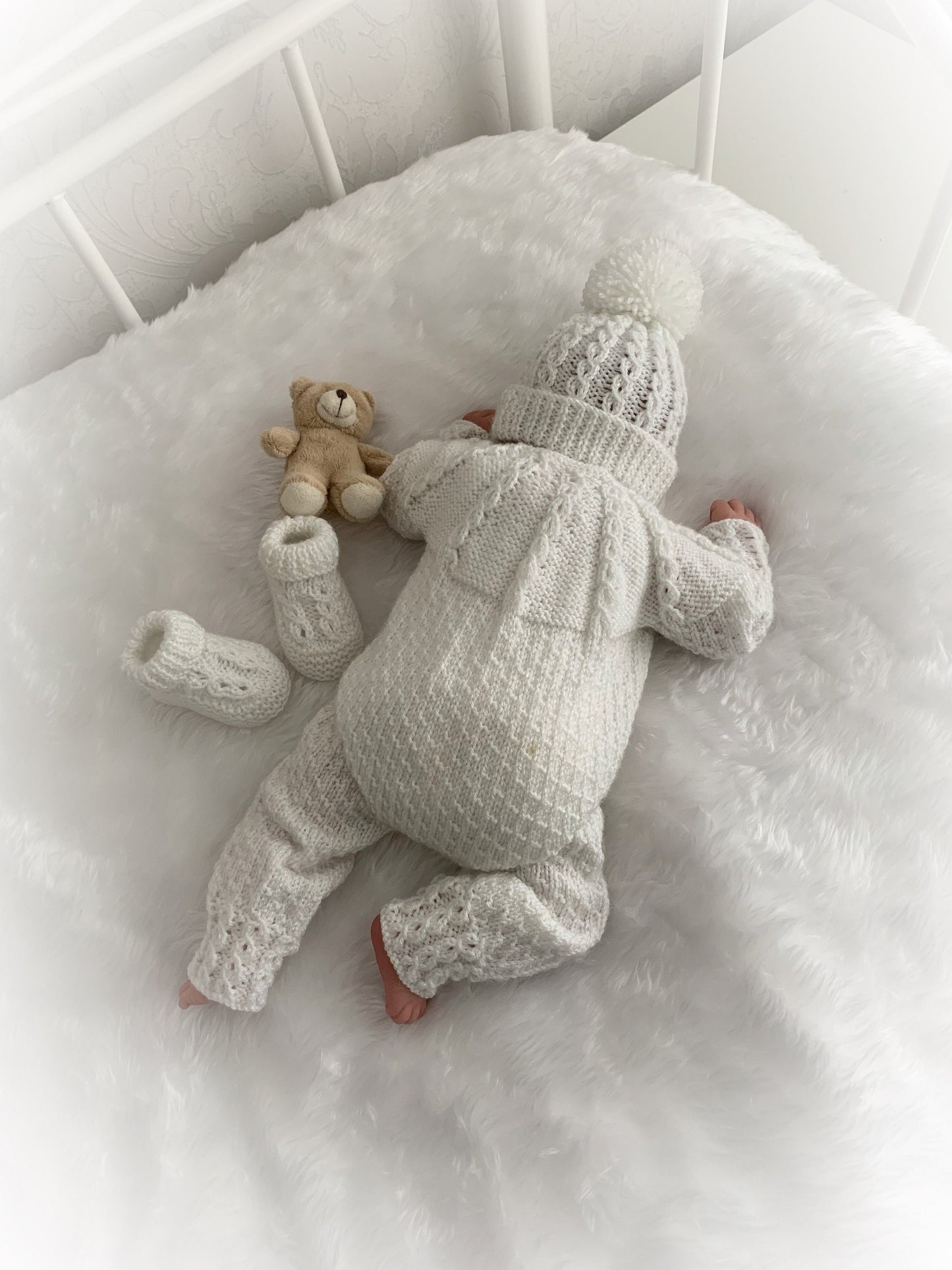"Primrose” Romper Knitting pattern for Reborn doll 16 -22” or 0-3 Mth Old Baby