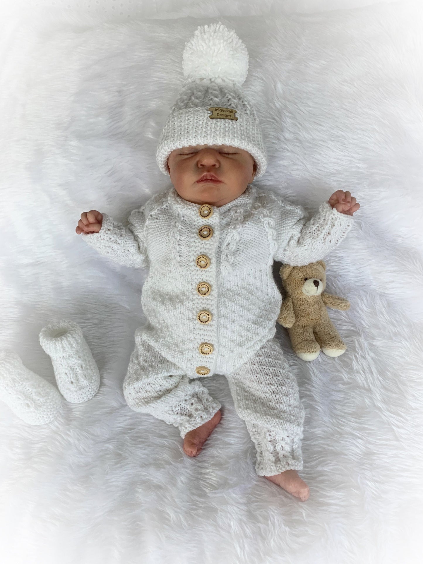 "Primrose” Romper Knitting pattern for Reborn doll 16 -22” or 0-3 Mth Old Baby