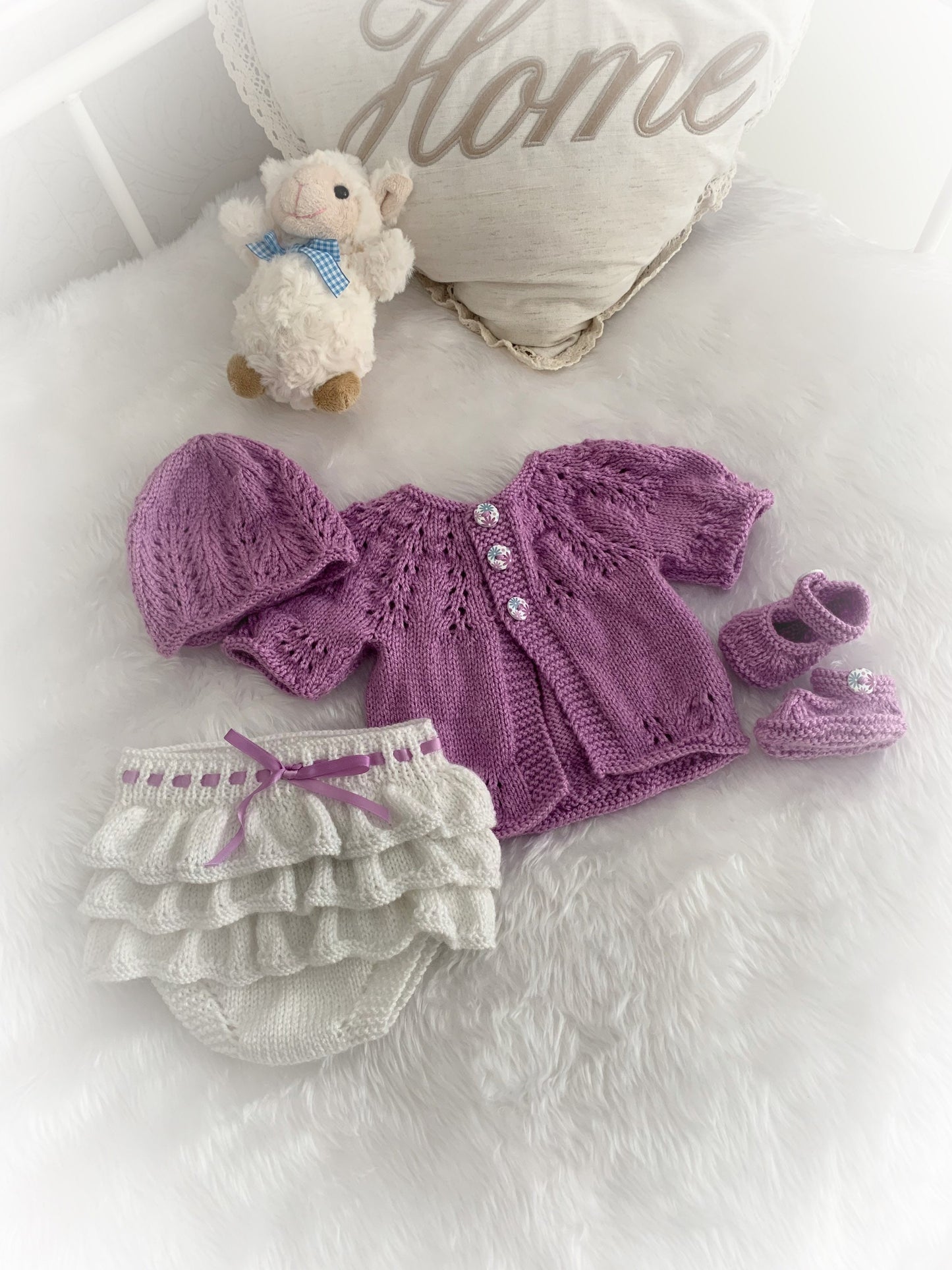 "Amber” cardigan Knitting pattern for Reborn doll 16 -22” or 0-3 Mth Old Baby