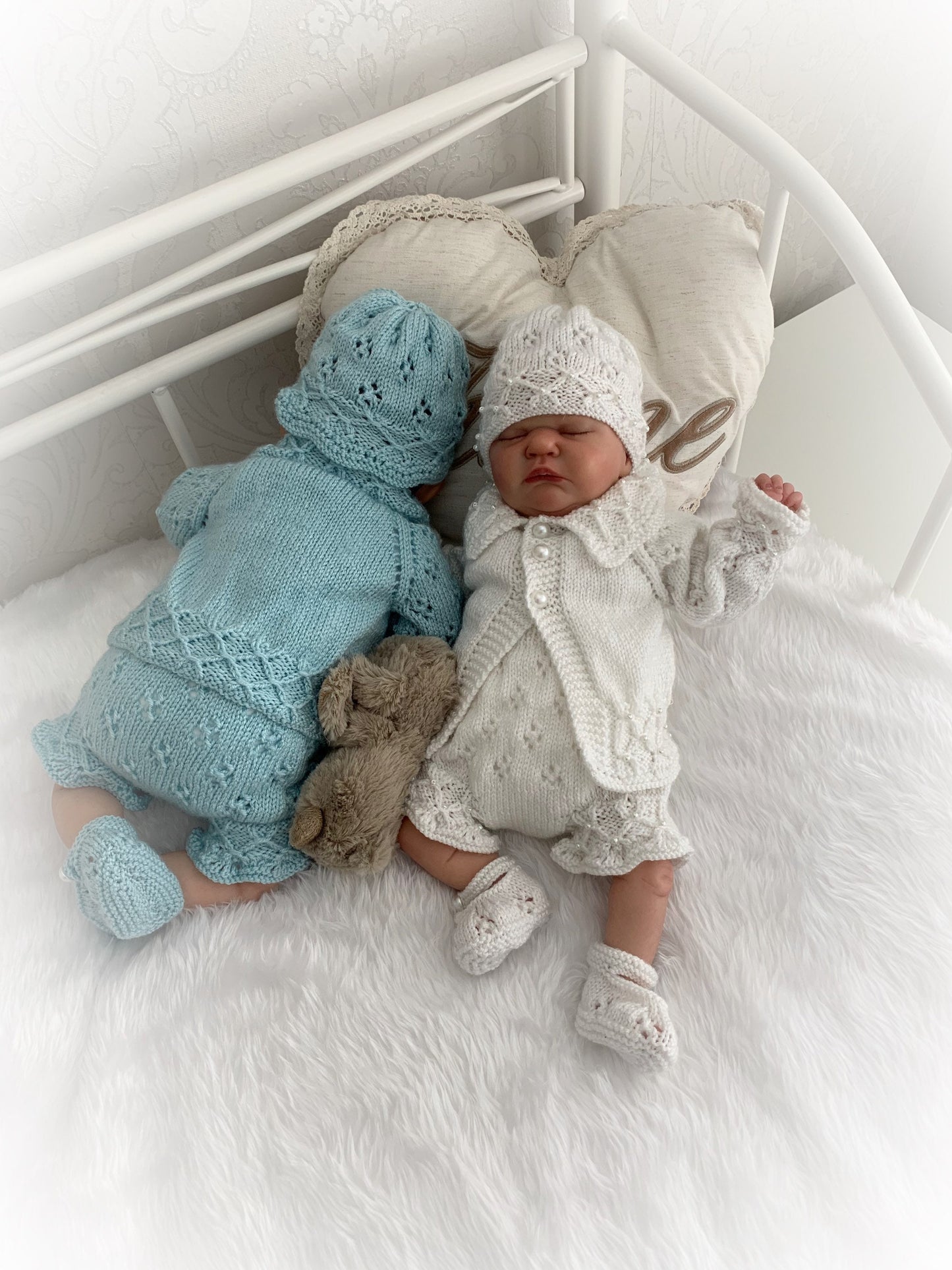 "Iris” cardigan Knitting pattern for Reborn doll 16 -22” or 0-3 Mth Old Baby
