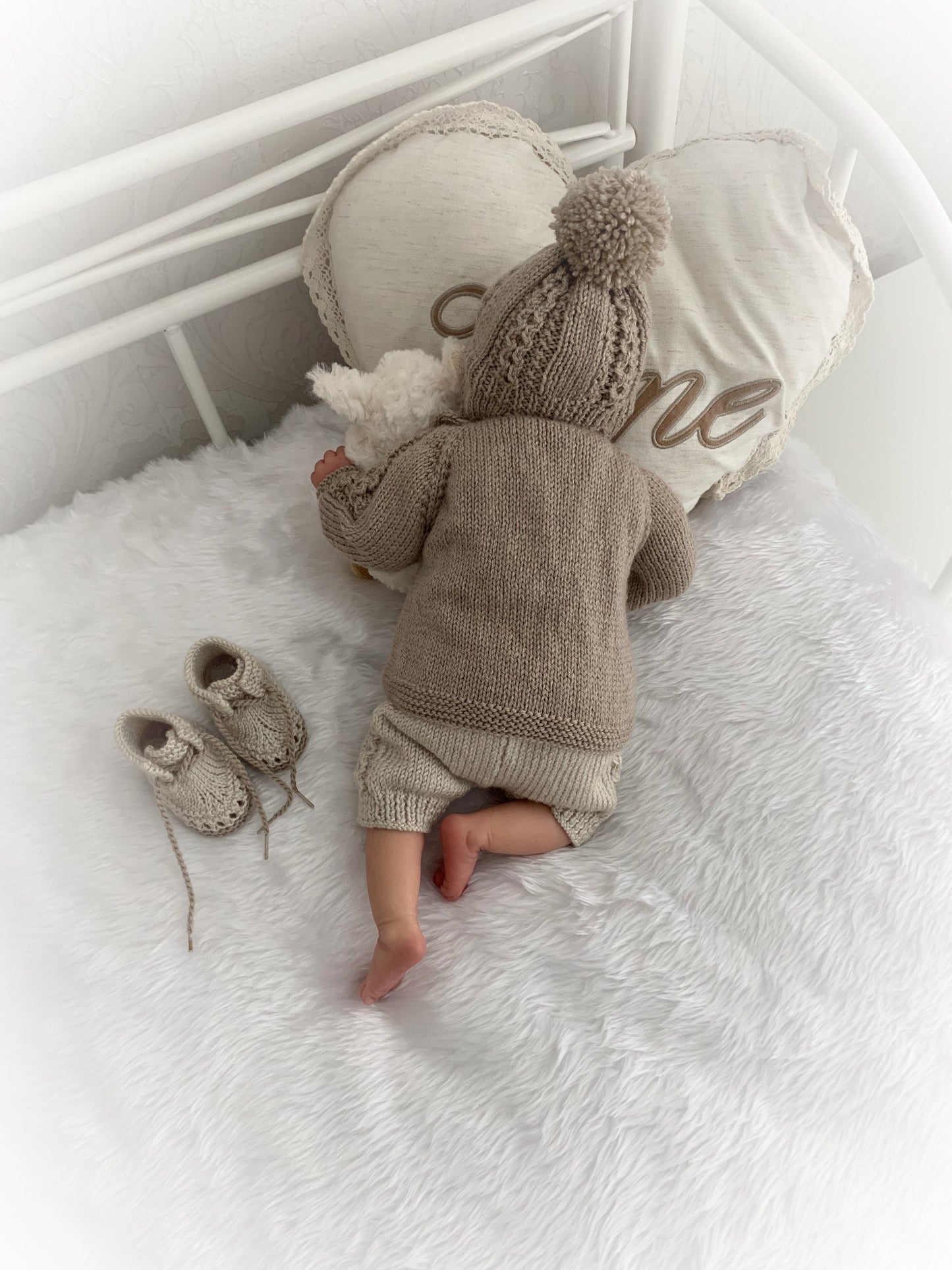 "Pepper” Side opening top and lace up boot set Knitting pattern for Reborn doll 16 -22” or 0-3 Mth Old Baby