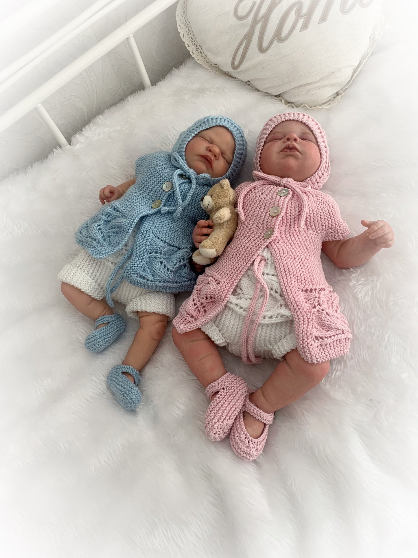 "Heather ” Sideways made Knitting pattern for Reborn doll 16 -22” or 0-3 Mth Old Baby