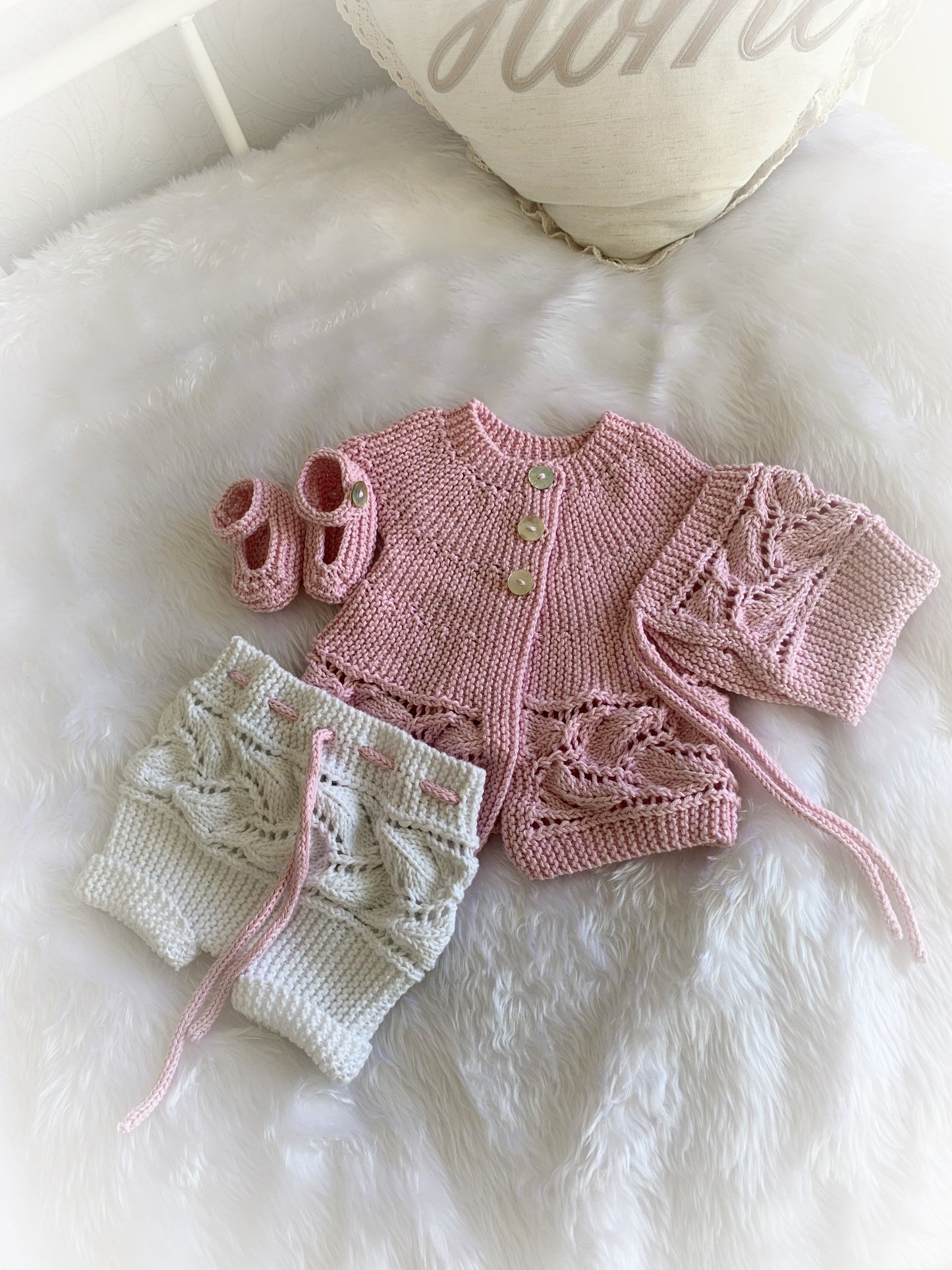 "Heather ” Sideways made Knitting pattern for Reborn doll 16 -22” or 0-3 Mth Old Baby