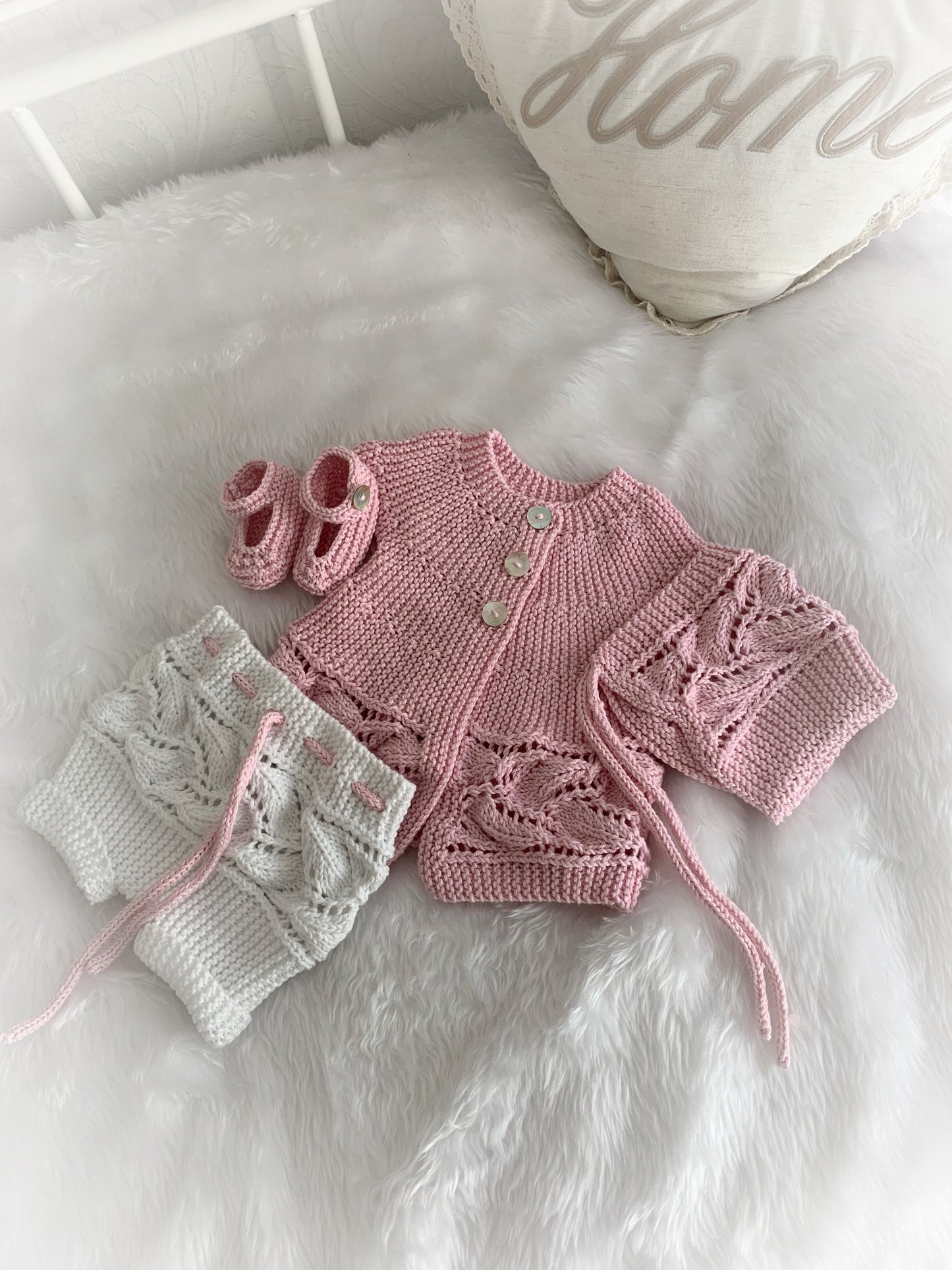 "Heather ” Sideways made Knitting pattern for Reborn doll 16 -22” or 0-3 Mth Old Baby