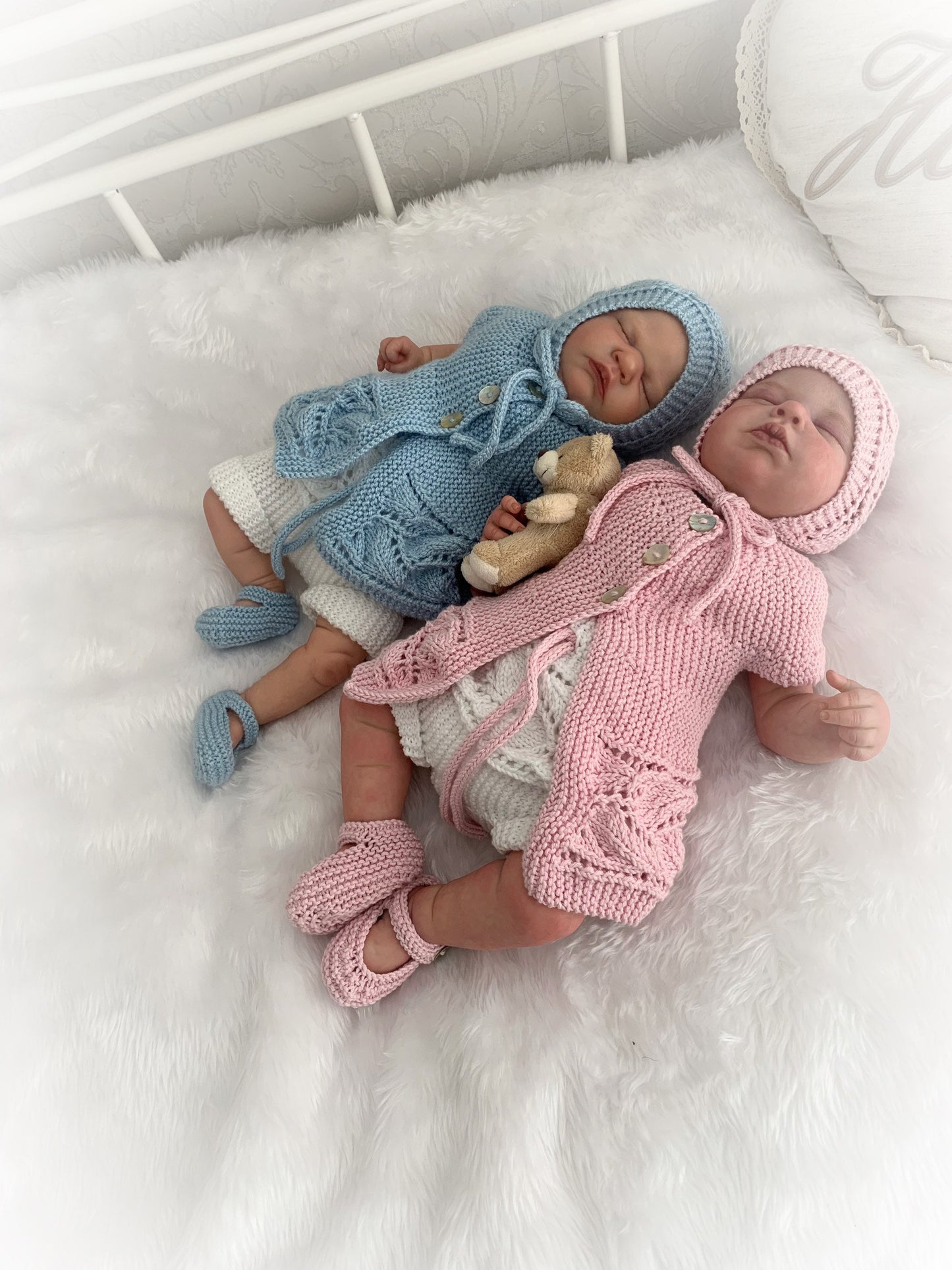 "Heather ” Sideways made Knitting pattern for Reborn doll 16 -22” or 0-3 Mth Old Baby