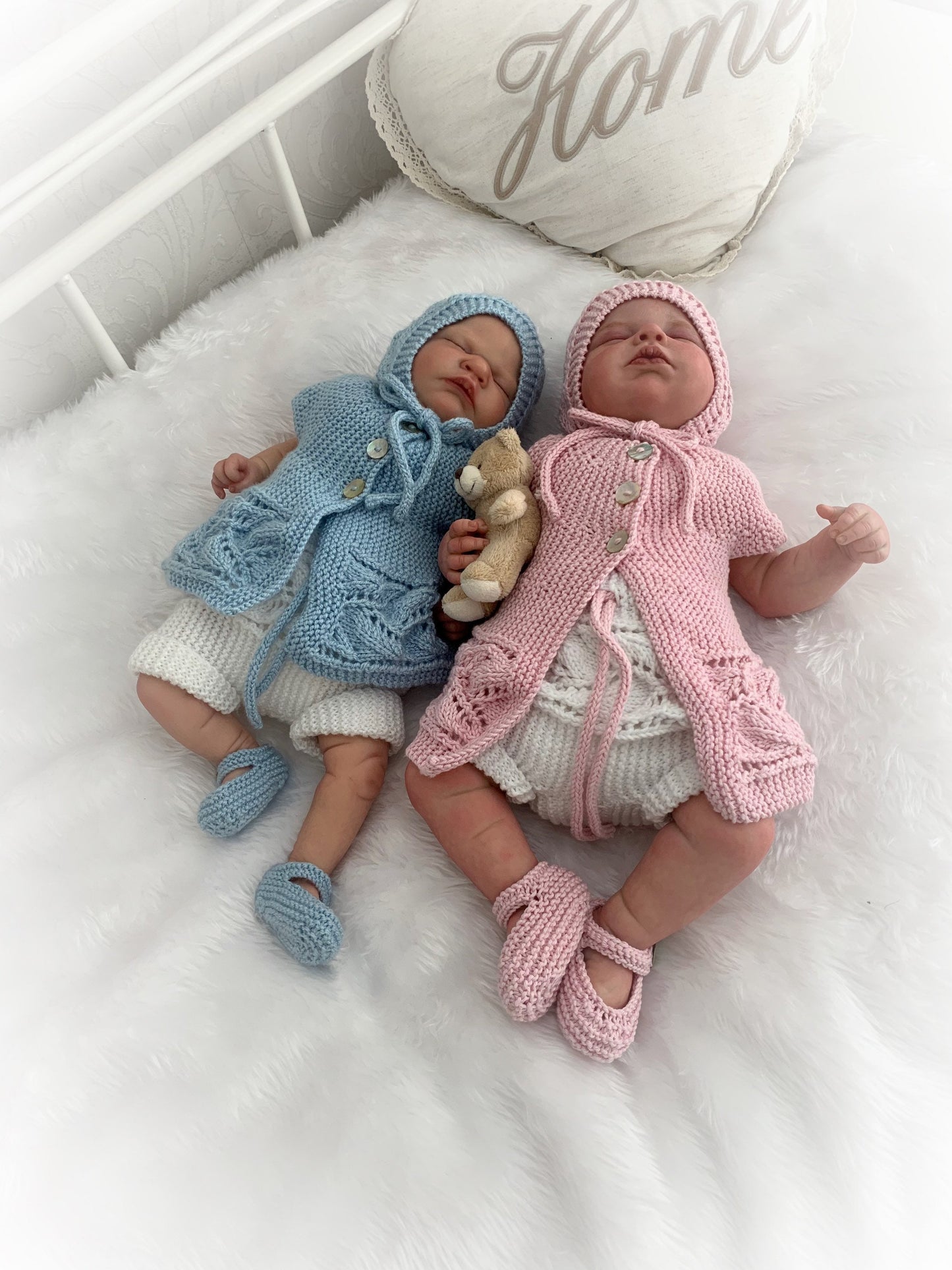 "Heather ” Sideways made Knitting pattern for Reborn doll 16 -22” or 0-3 Mth Old Baby