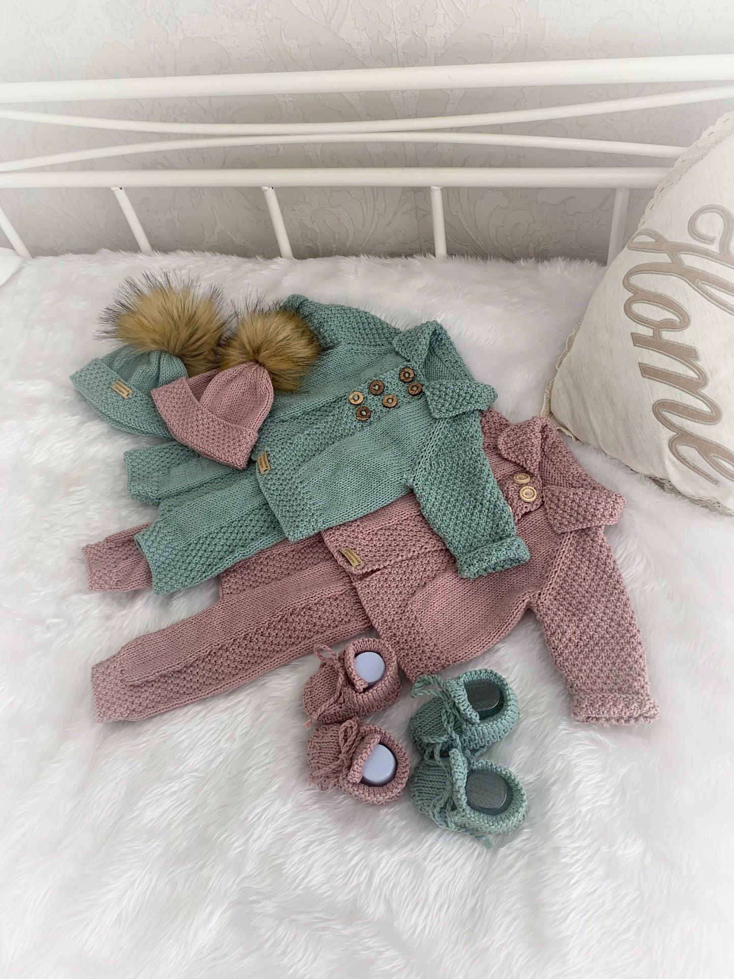"Walnut” 4 piece knitting pattern set for a reborn doll 16 -22” or 0-3 Month Old Baby
