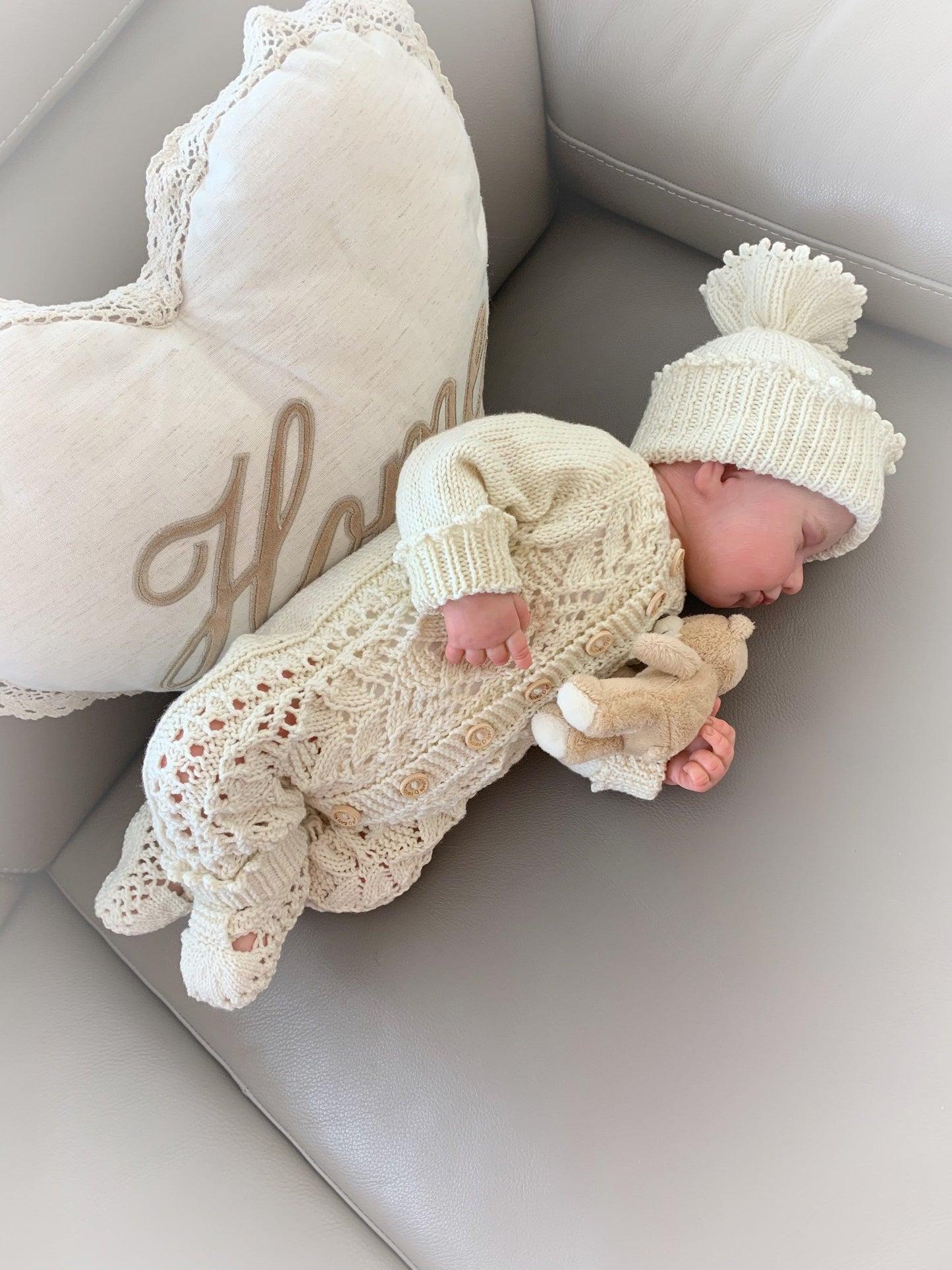 "Honeysuckle” Romper Knitting pattern for Reborn doll 16 -22” or 0-3 Mth Old Baby