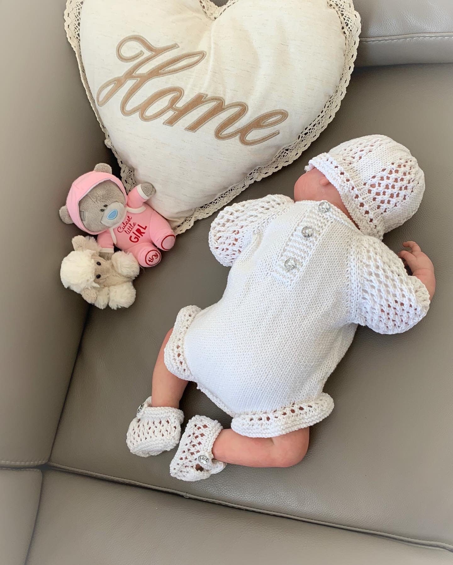 "Pearl” Romper Knitting pattern for Reborn doll 16 -22” or 0-3 Mth Old Baby