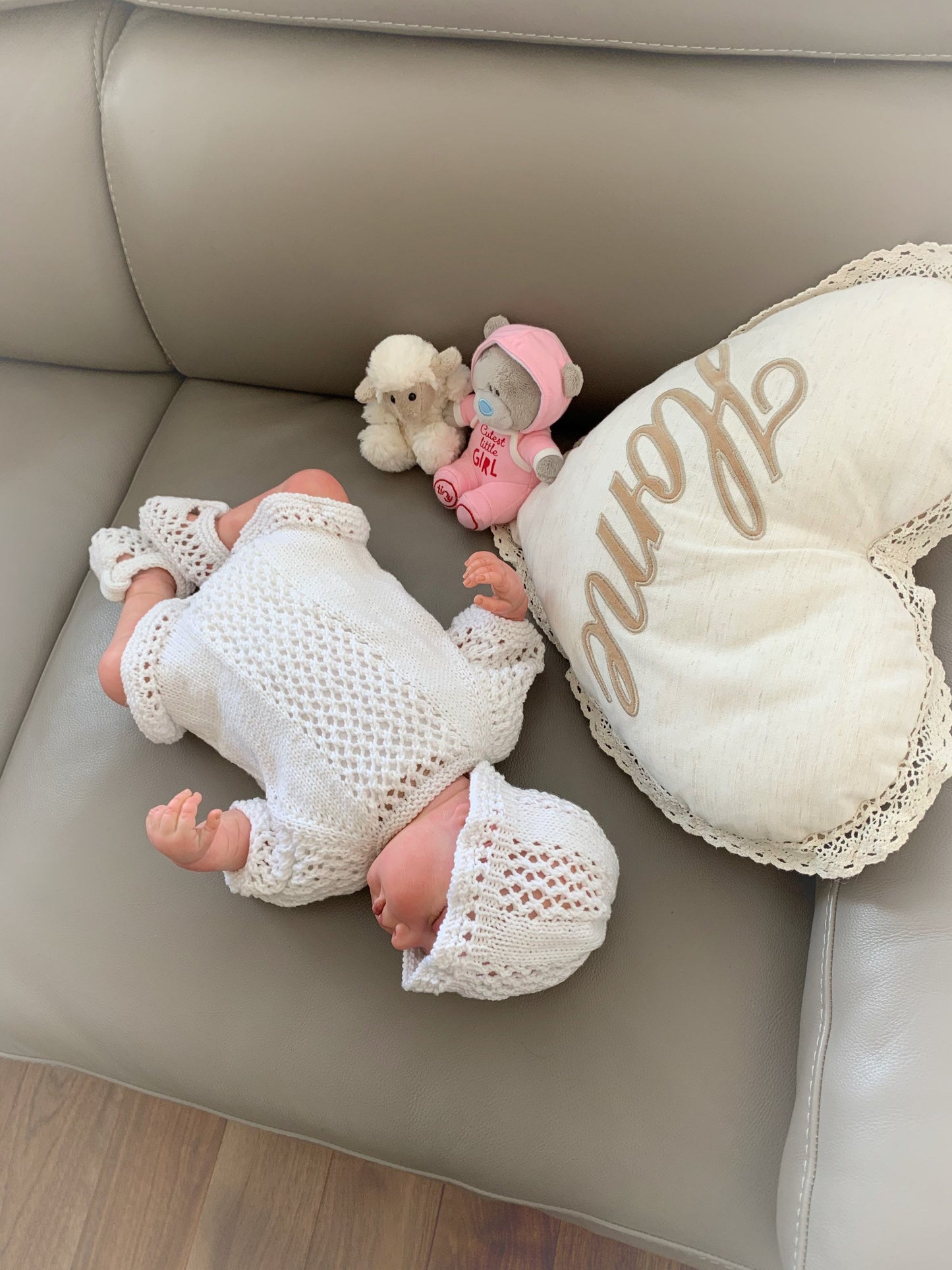 "Pearl” Romper Knitting pattern for Reborn doll 16 -22” or 0-3 Mth Old Baby