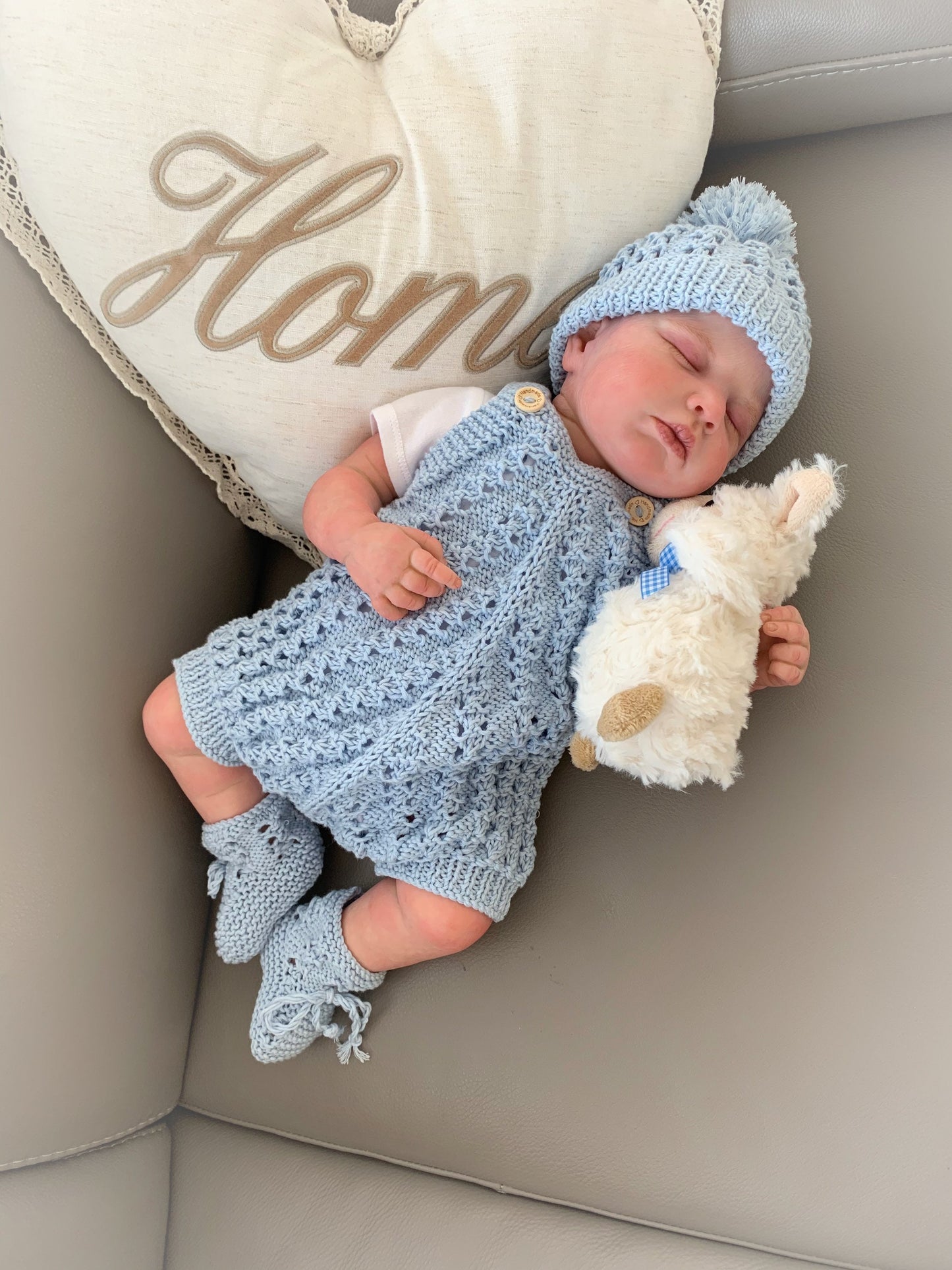 "Lupin” Romper Knitting pattern for Reborn doll 16 -22” or 0-3 Mth Old Baby