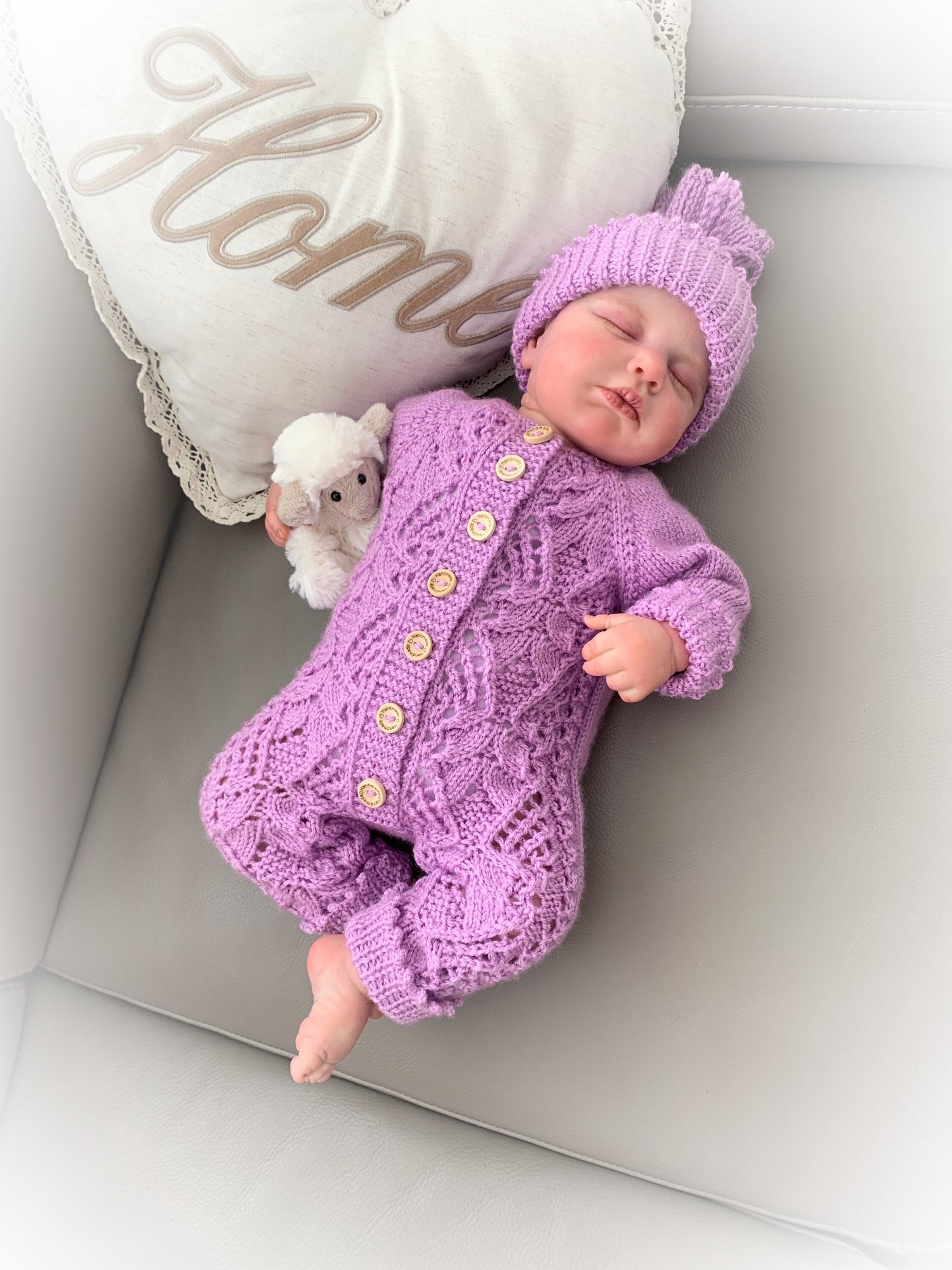 "Honeysuckle” Romper Knitting pattern for Reborn doll 16 -22” or 0-3 Mth Old Baby
