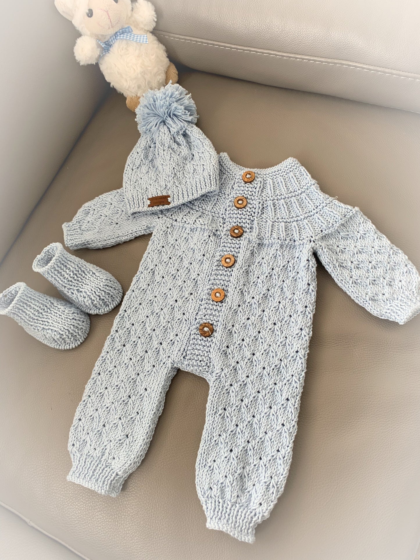 "Opal” Romper Knitting pattern for Reborn doll 16 -22” or 0-3 Mth Old Baby