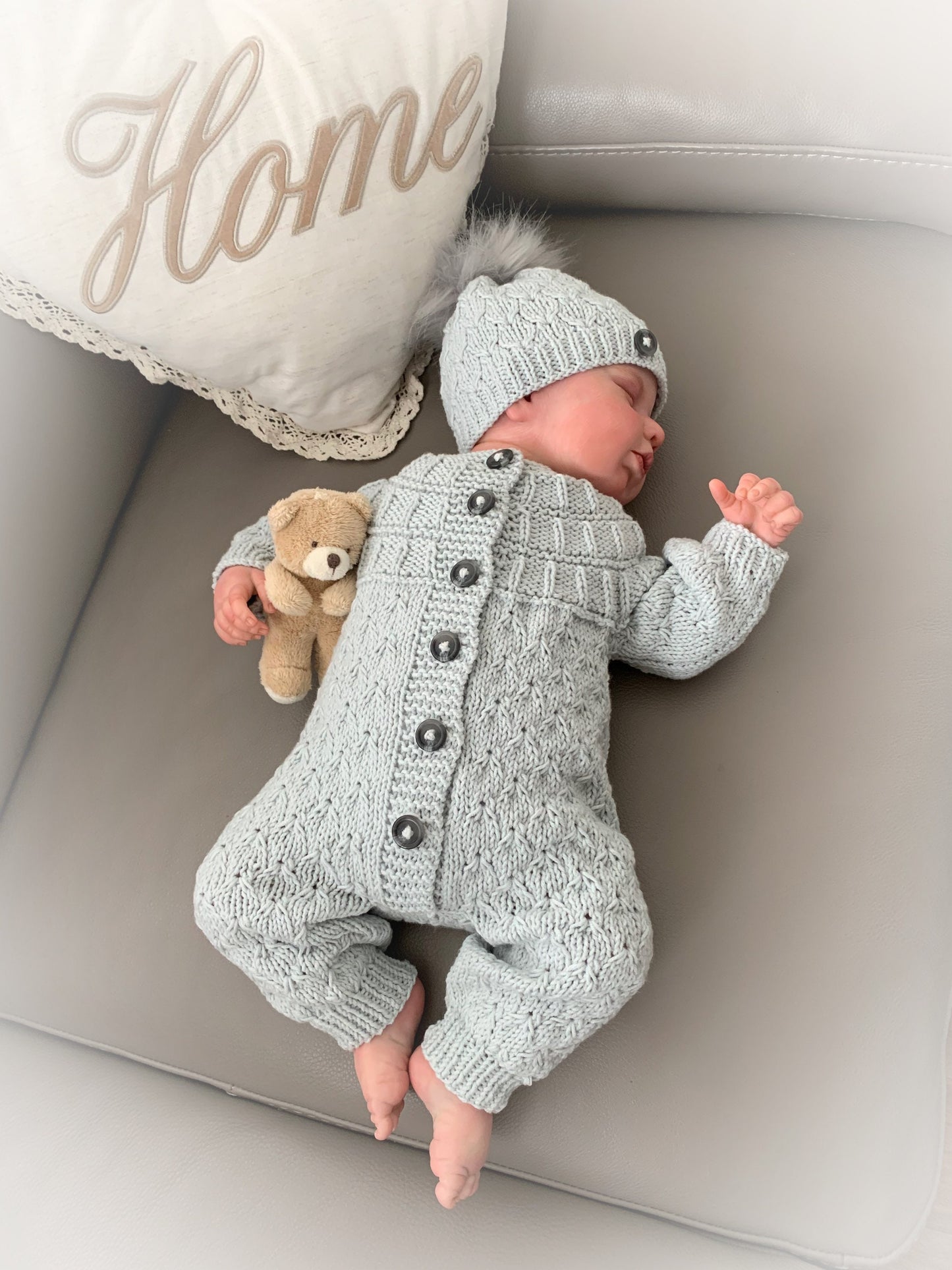 "Opal” Romper Knitting pattern for Reborn doll 16 -22” or 0-3 Mth Old Baby