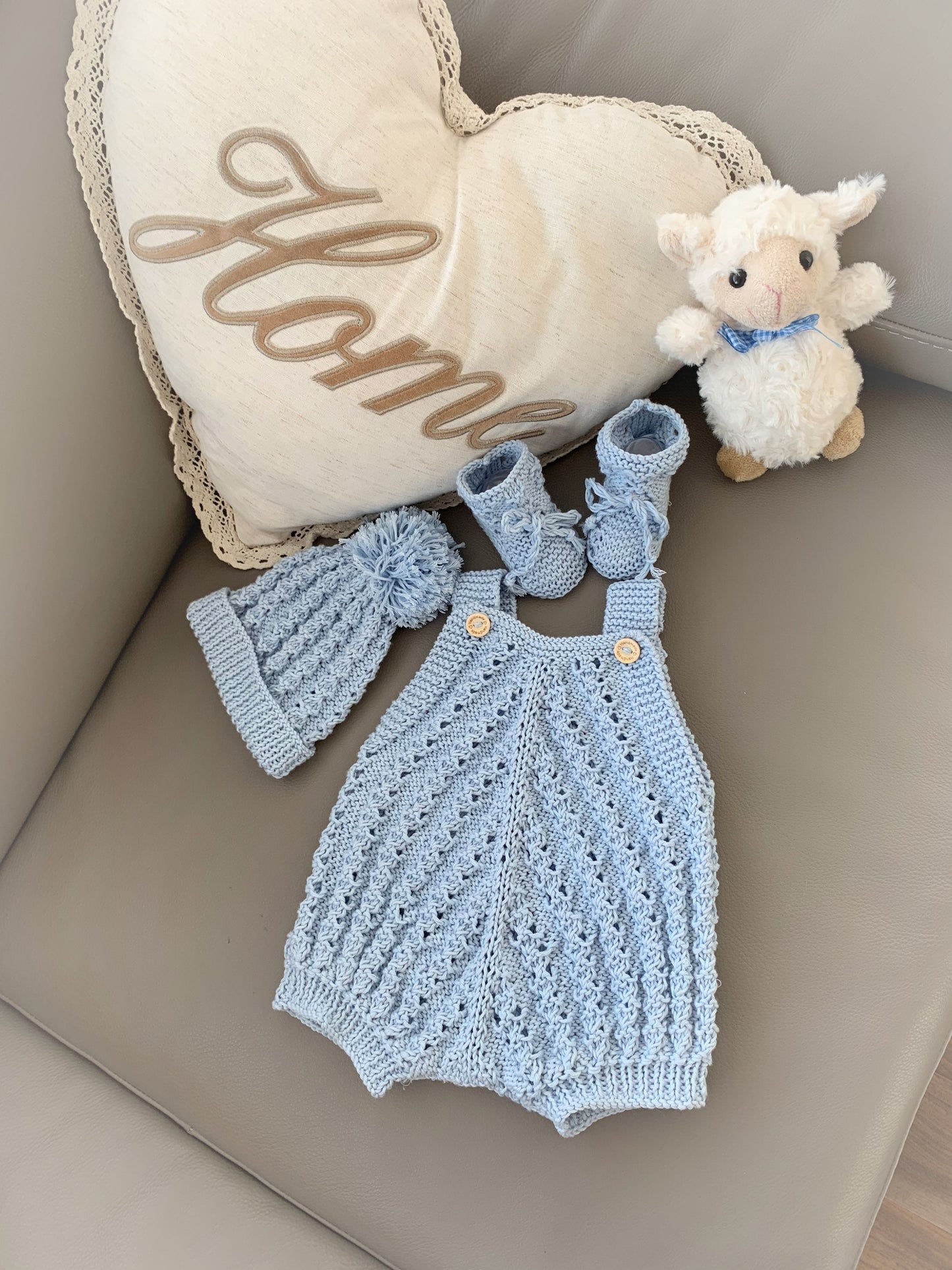 "Lupin” Romper Knitting pattern for Reborn doll 16 -22” or 0-3 Mth Old Baby