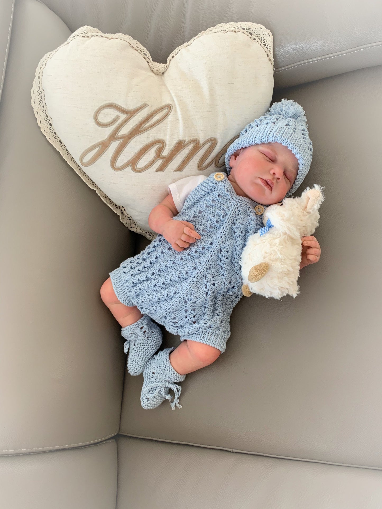 "Lupin” Romper Knitting pattern for Reborn doll 16 -22” or 0-3 Mth Old Baby