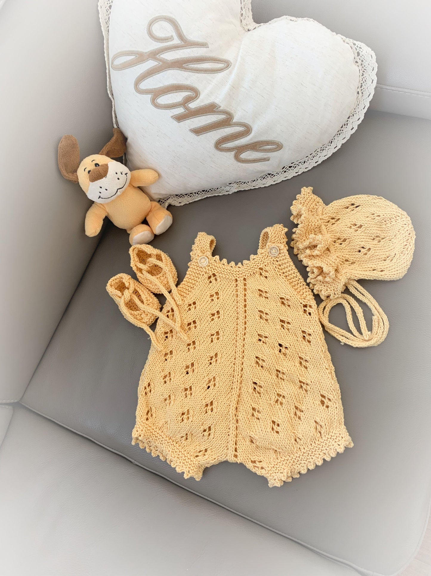 "Citrus” Romper Knitting pattern for Reborn doll 16 -22” or 0-3 Mth Old Baby