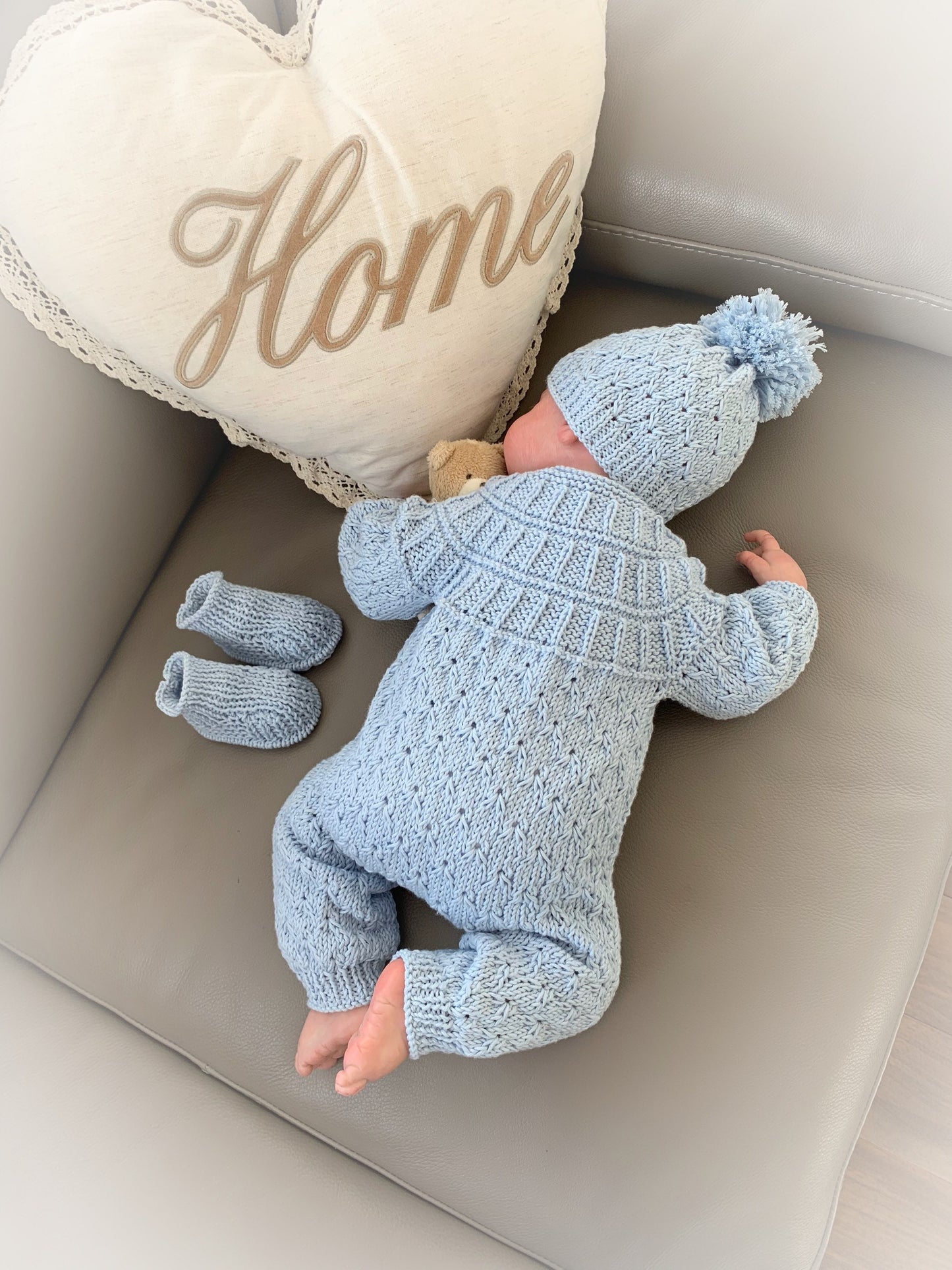 "Opal” Romper Knitting pattern for Reborn doll 16 -22” or 0-3 Mth Old Baby