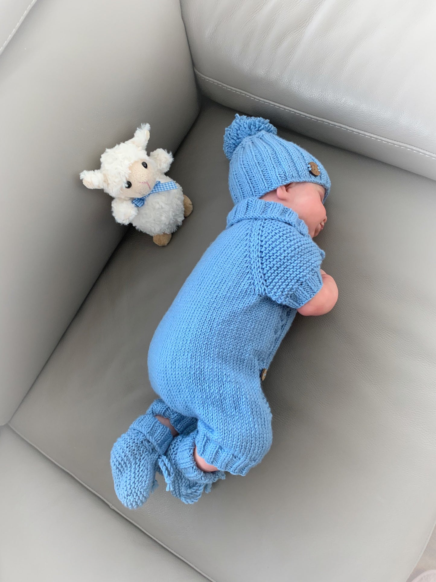 "Acorn” Romper Set Knitting pattern for Reborn doll 16 - 22” or 0-3 Mth Old Baby
