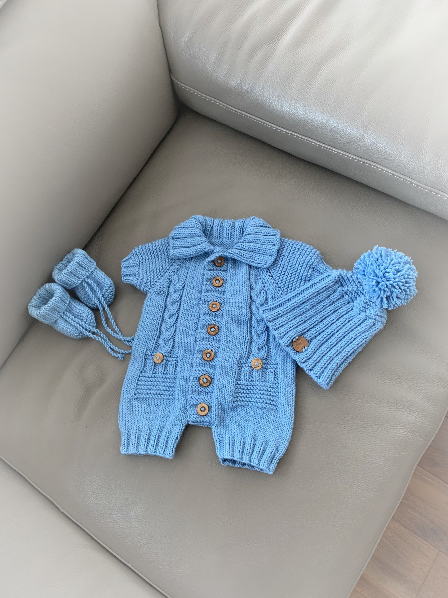 "Acorn” Romper Set Knitting pattern for Reborn doll 16 - 22” or 0-3 Mth Old Baby