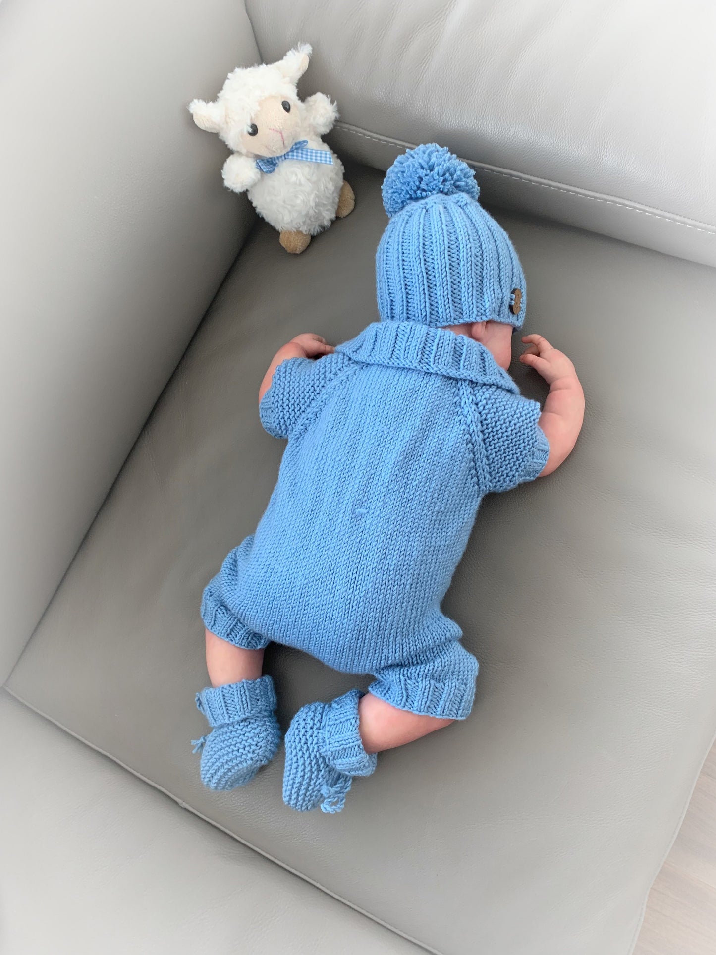 "Acorn” Romper Set Knitting pattern for Reborn doll 16 - 22” or 0-3 Mth Old Baby